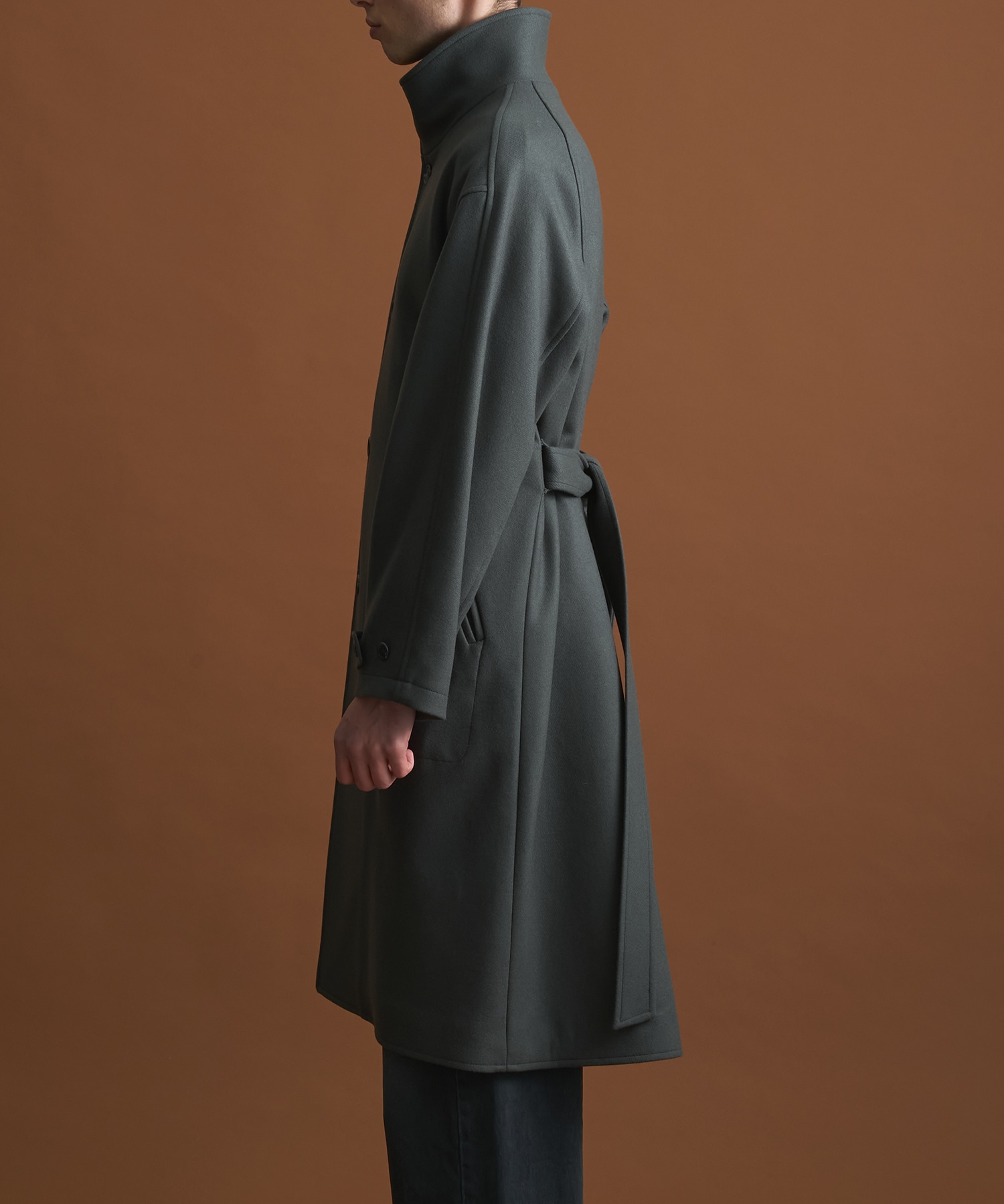 S140 メルトンオーバーサイズスタンドコート CONZ