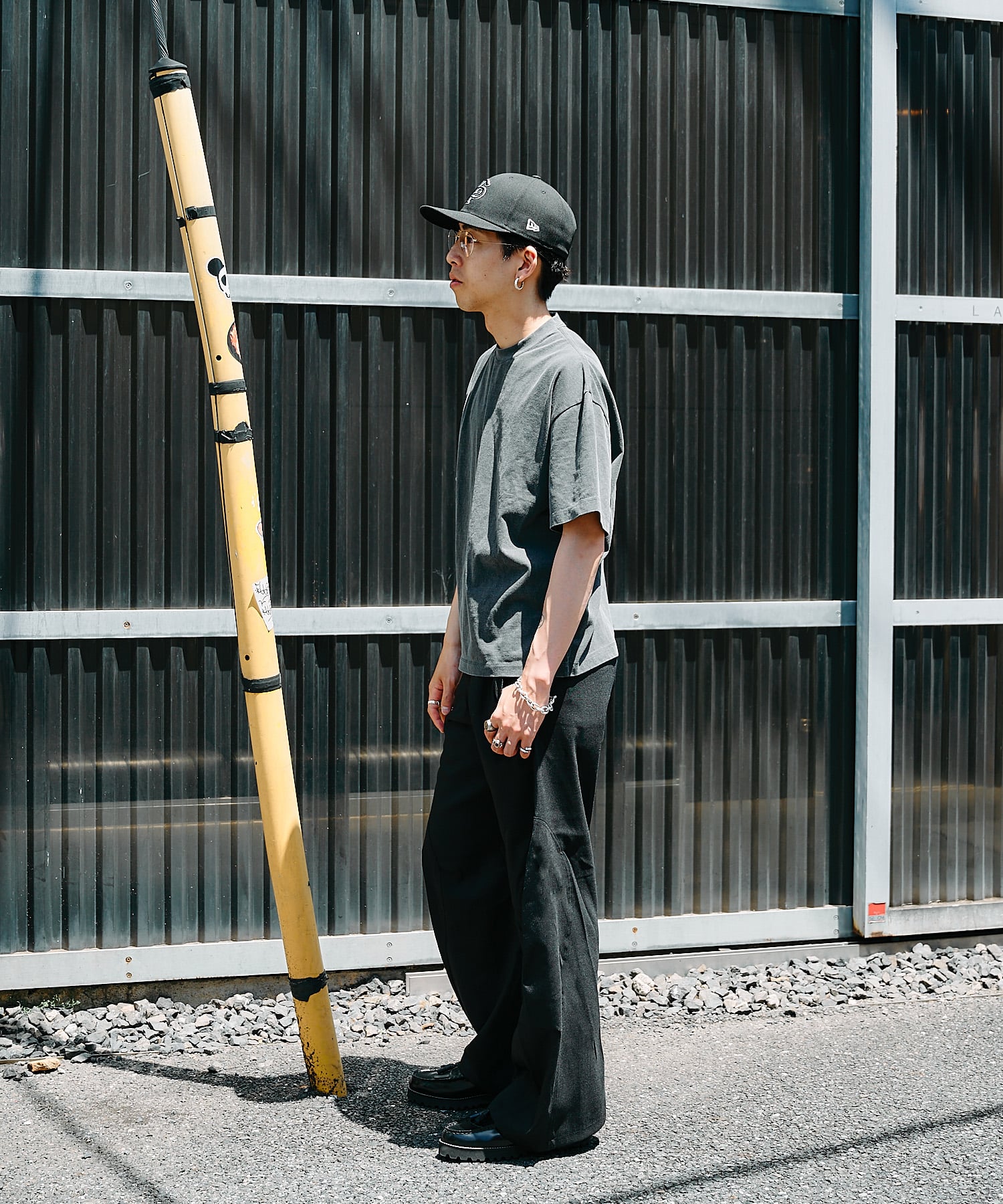 別注 CURVED LEG WORK PANTS NVRFRGT