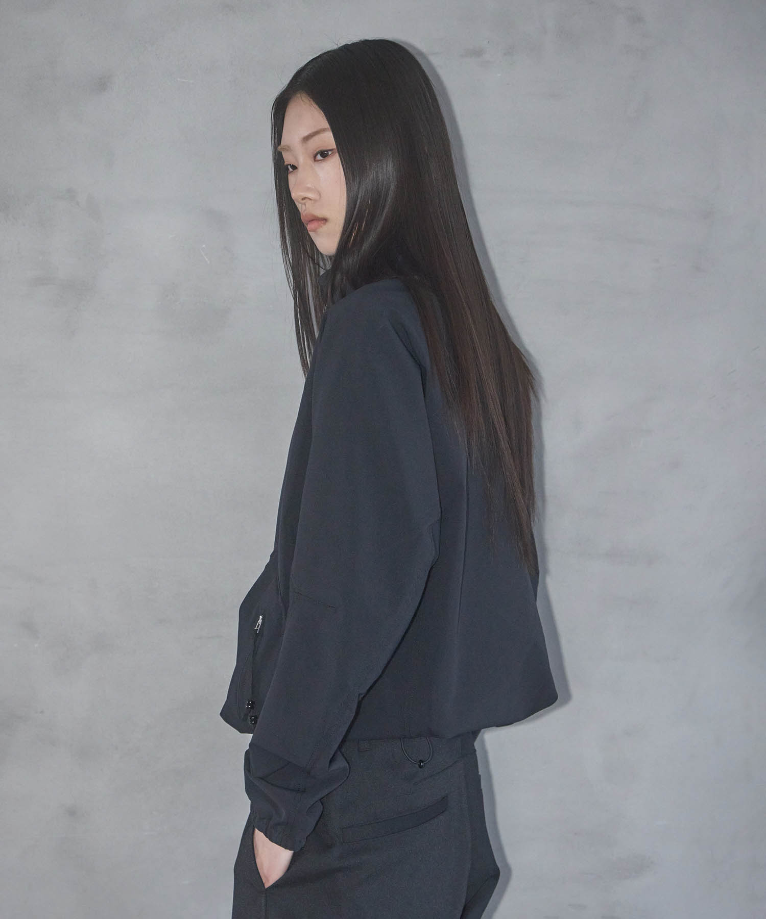 別注 STAND COLLAR ZIP UP JACKET NVRFRGT