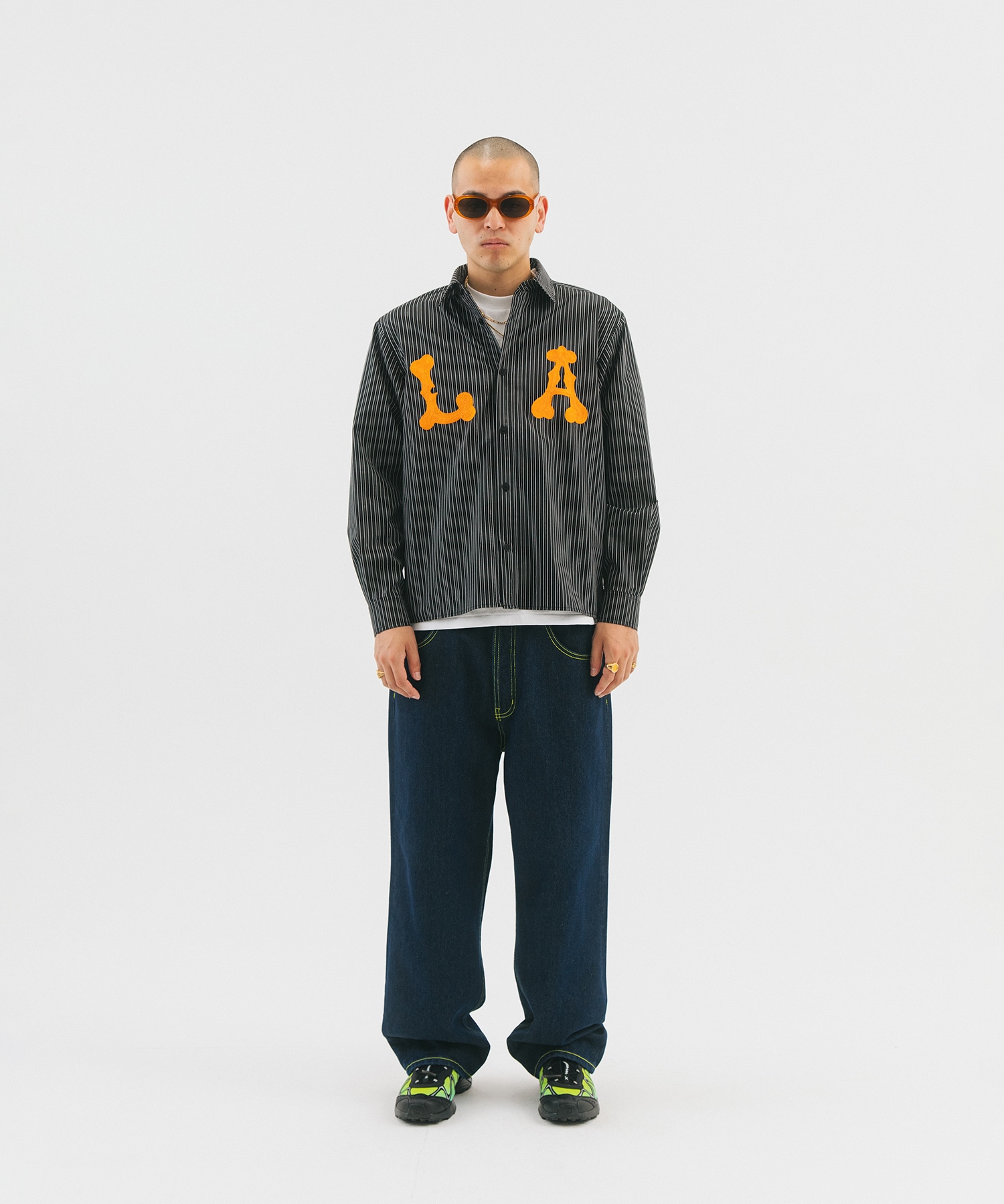 LA Glit Stripe Shirt WOKE EDGE
