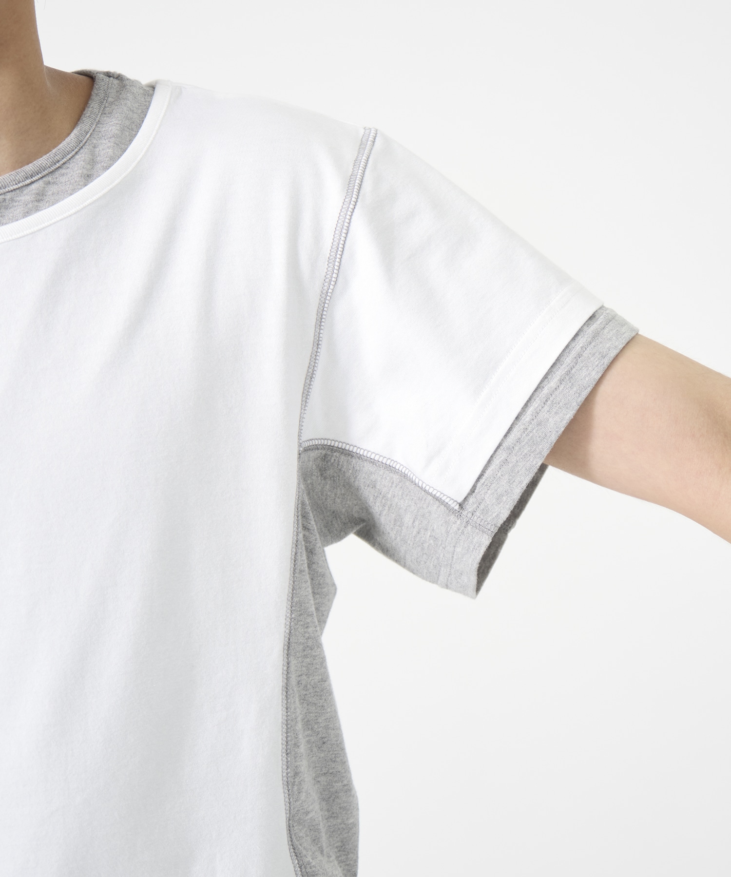 別注 LAYERD SHORT SLEEVE T-SHIRT NVRFRGT