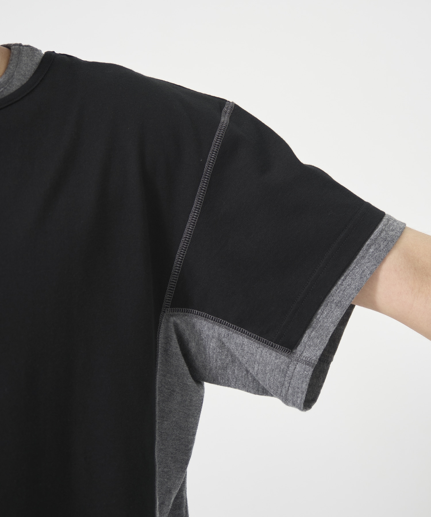 別注 LAYERD SHORT SLEEVE T-SHIRT NVRFRGT