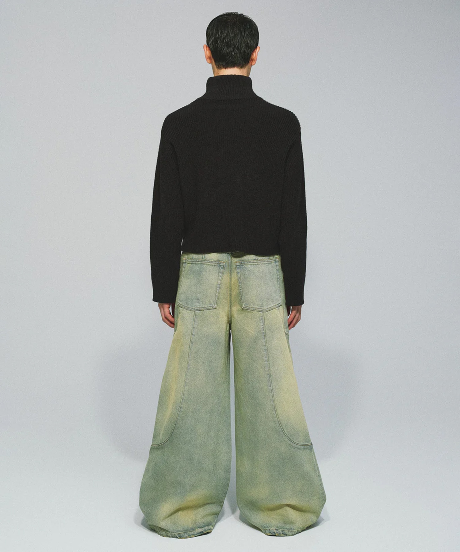 TUCK WIDE DENIM PANTS GOAT ESSENCE