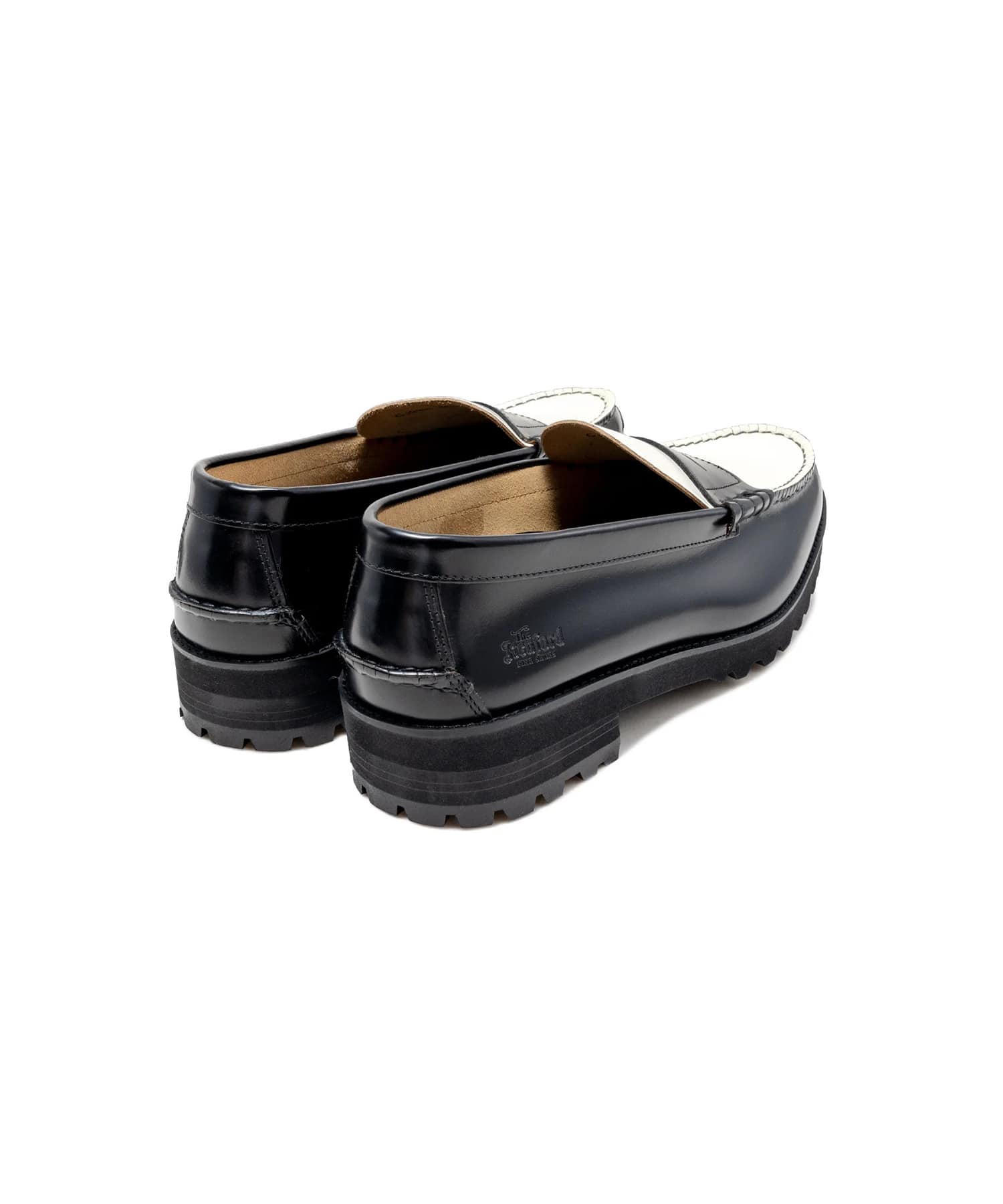 TANK SOLE LOAFERS BLACK WHITE The Kenford FINESHOES