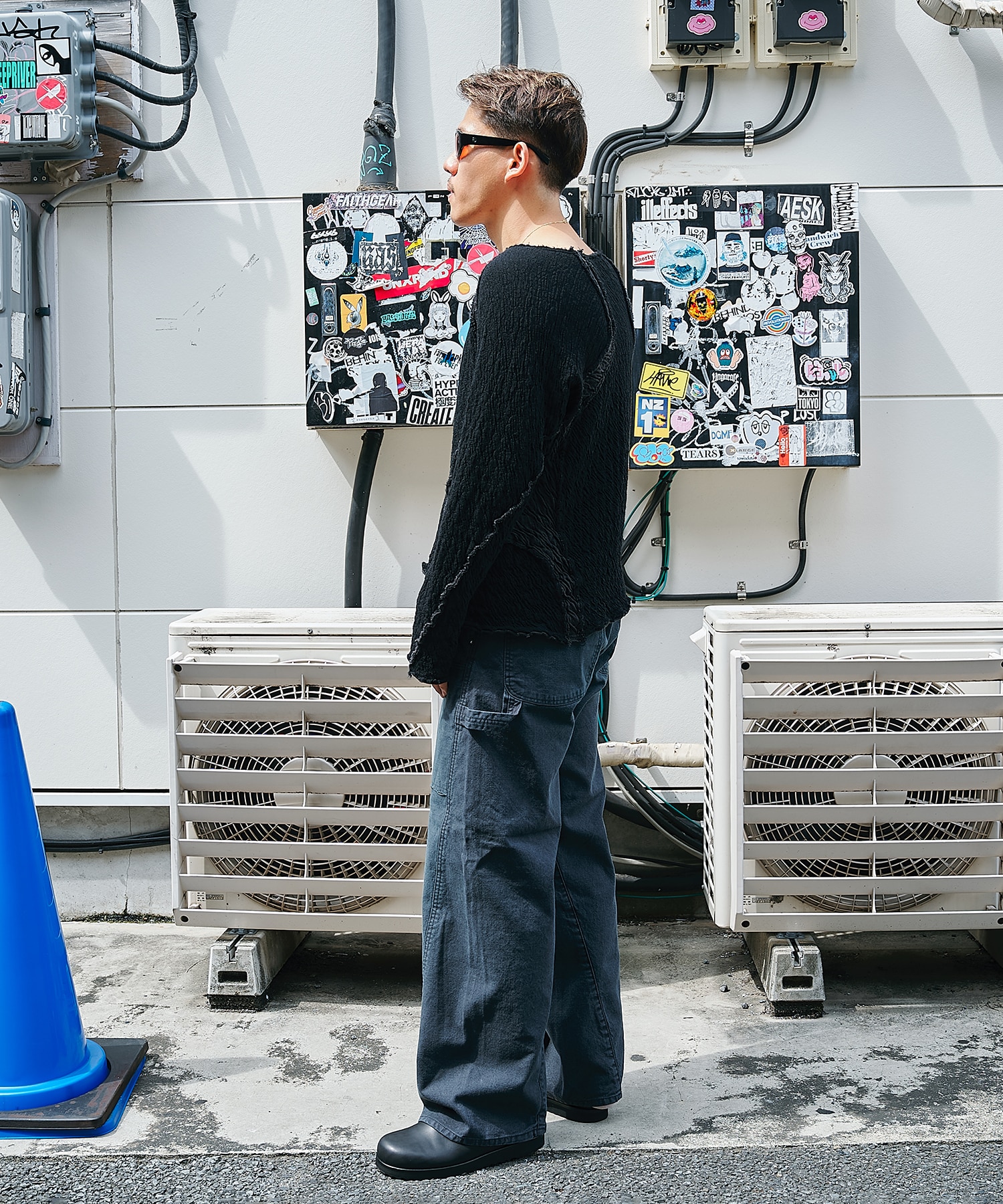 PANELED LONG SLEEVE T SHIRT NVRFRGT