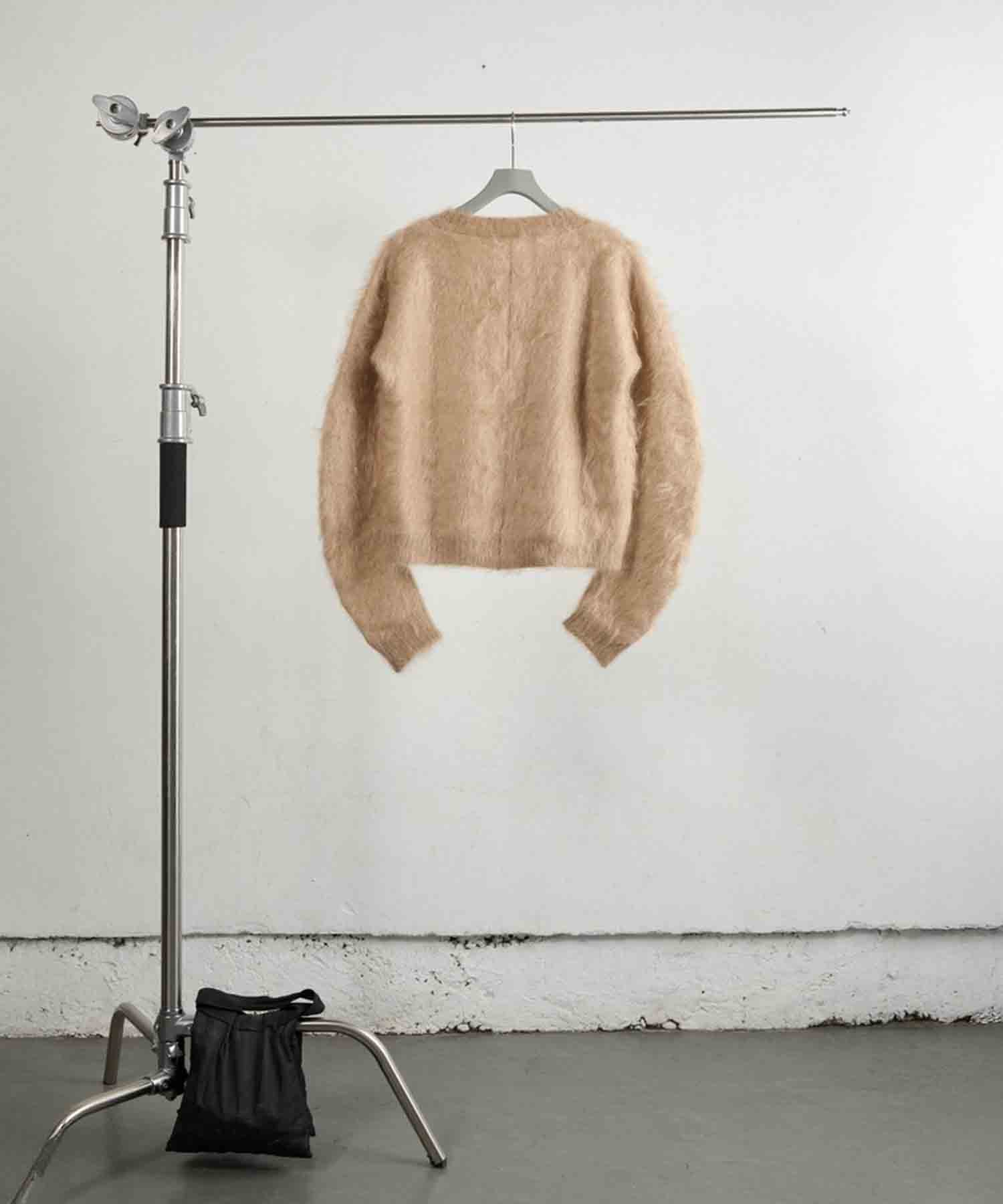 BRUSHED MOHAIR V-NECK SWEATER NVRFRGT