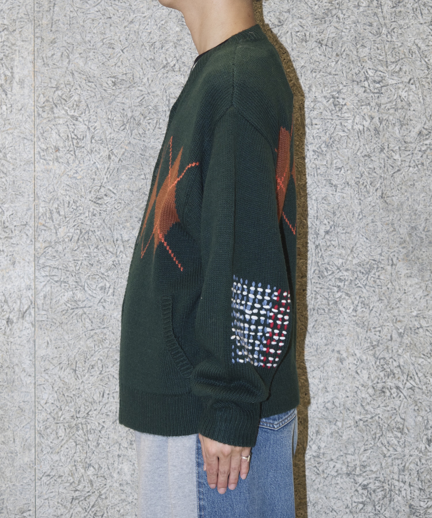 ARGYLE CARDIGAN RICE NINE TEN