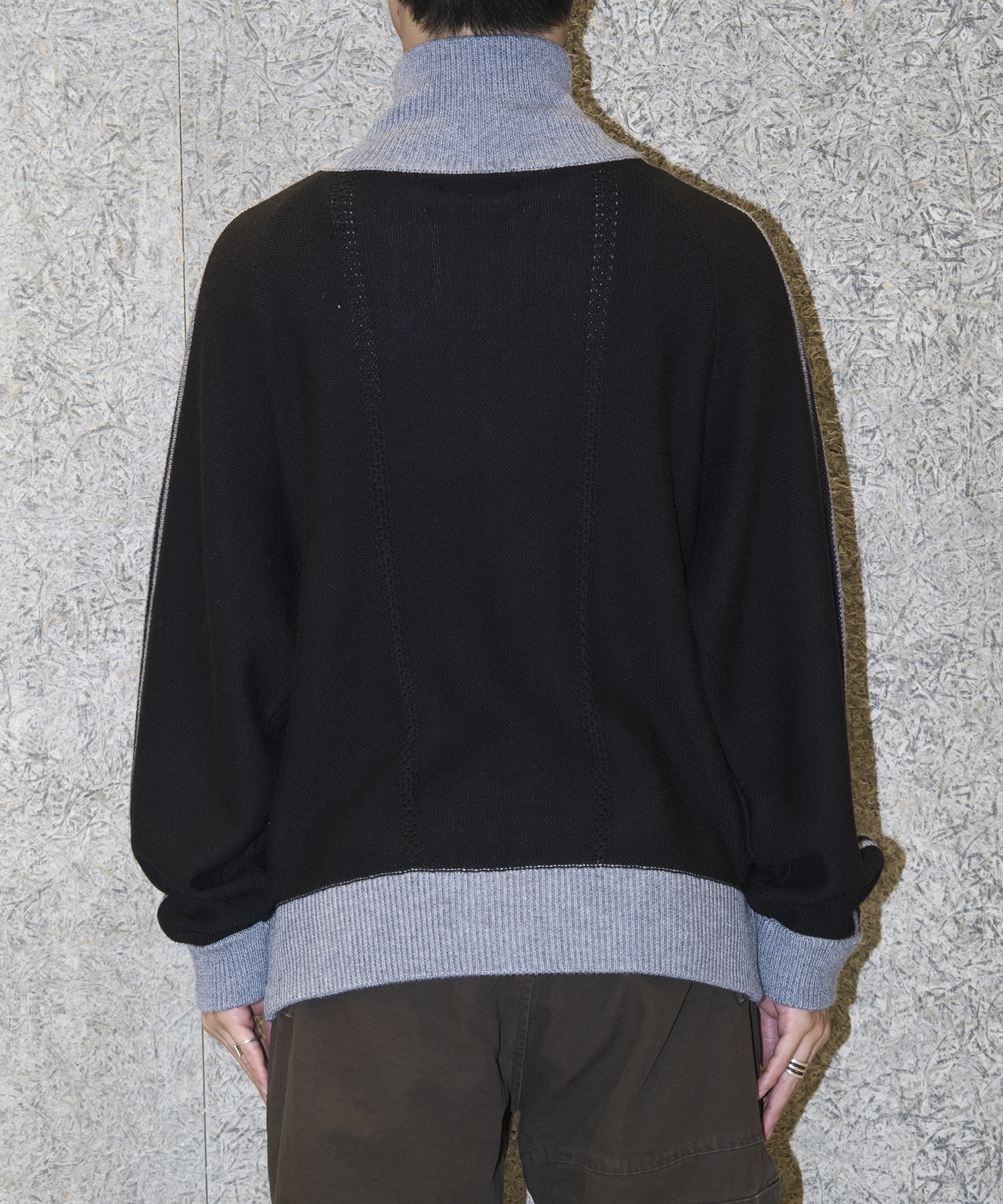 KNITTED TRACK JACKET RICE NINE TEN