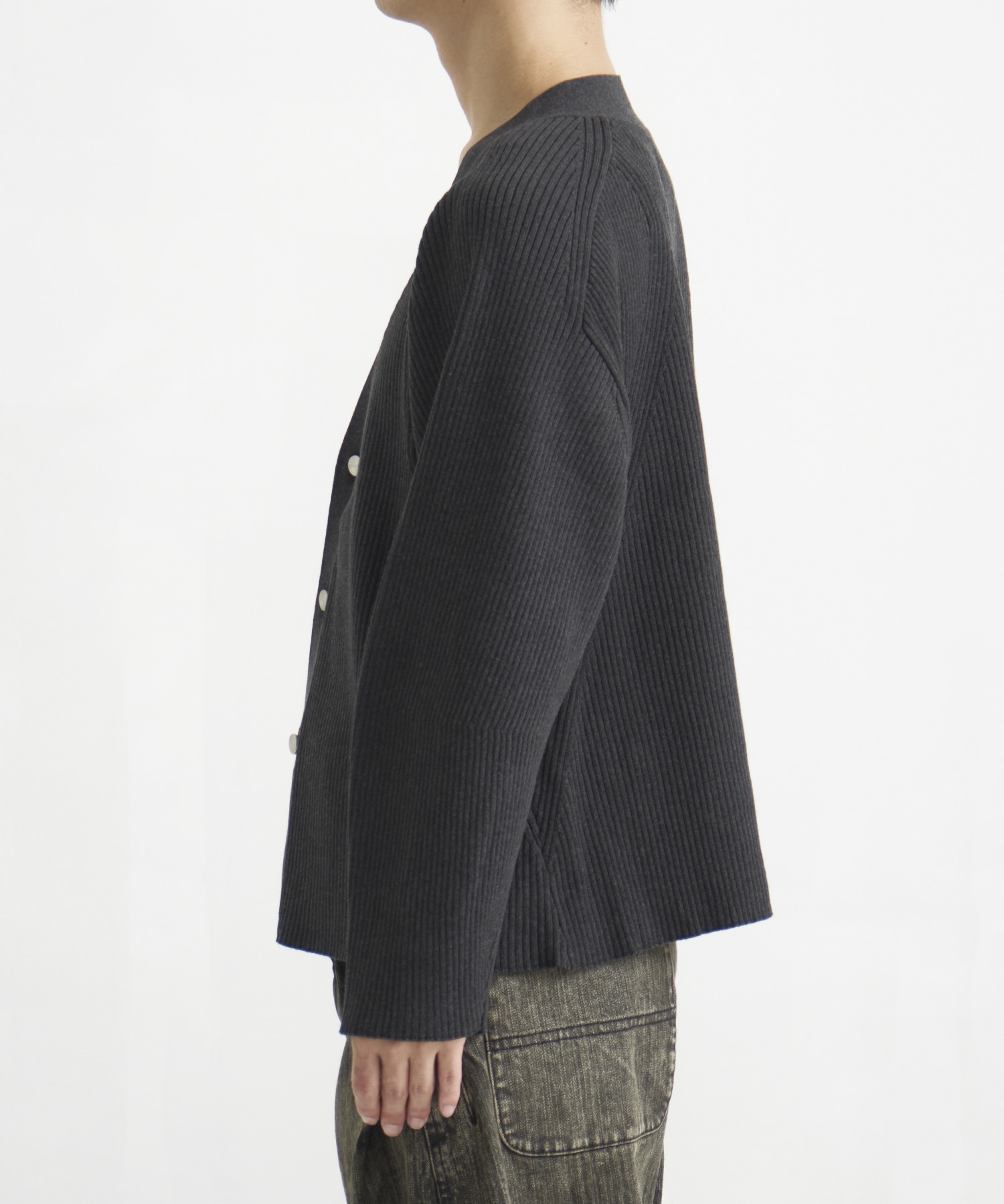 RIB OVER SIZE CARDIGAN CONZ