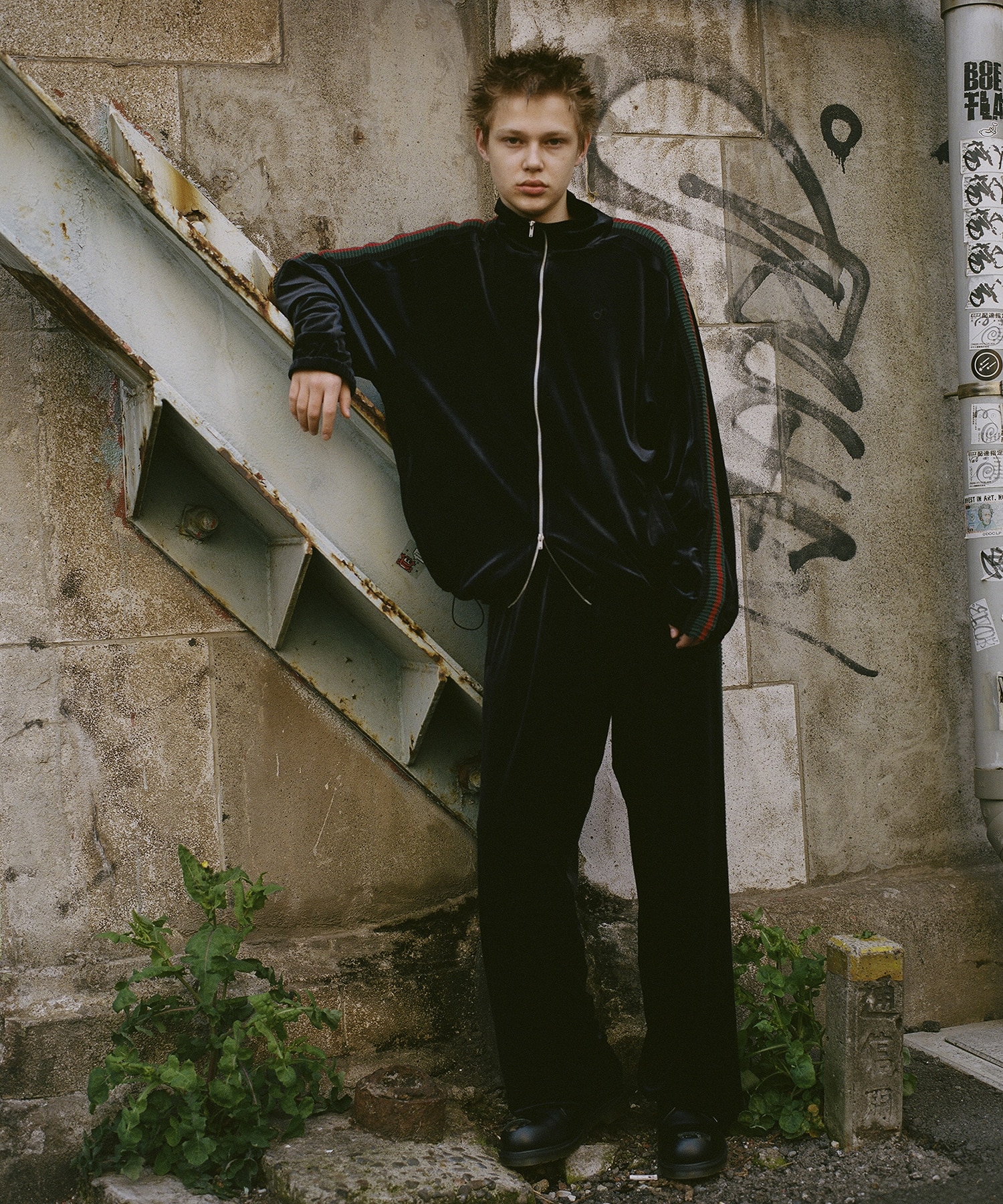 Creepy Nuts Velour Track Pants　L　東京ドーム TRACK PANTS VELOURS(S BLACK): The DUFFER N NEPHEWS: MENS