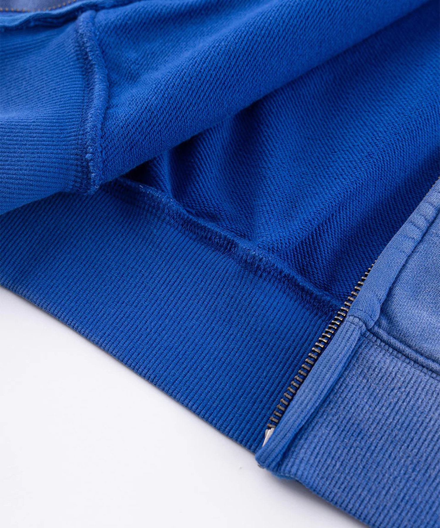 Faded Embroidery Zip Up Hoodie WOKE EDGE