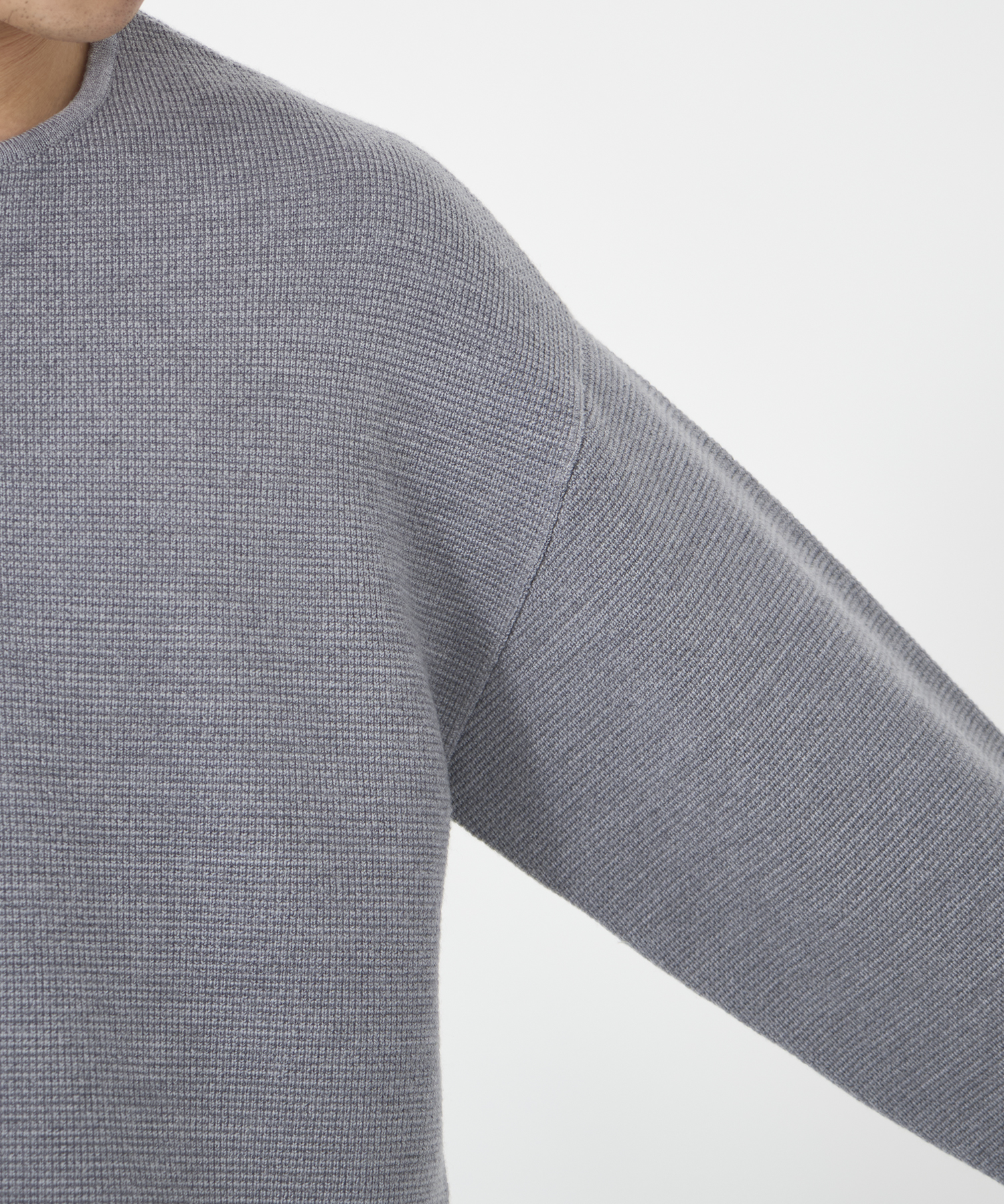 WOOL WAFFLE HENRY KNIT CONZ