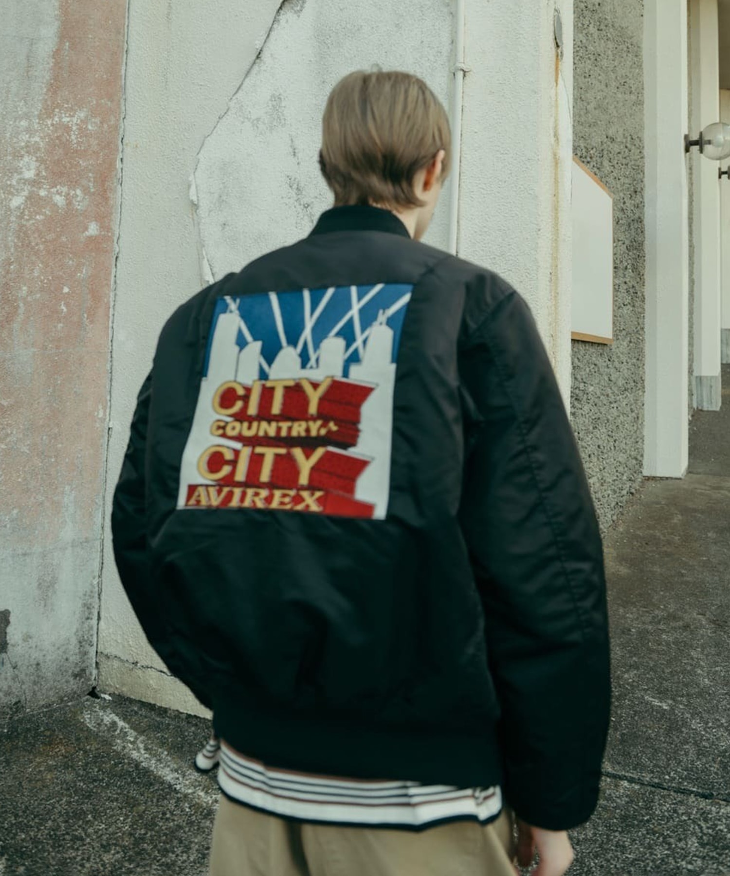 CITY COUNTRY CITY×AVIREX APPLIQUE LOGO MA-1 CITY COUNTRY CITY