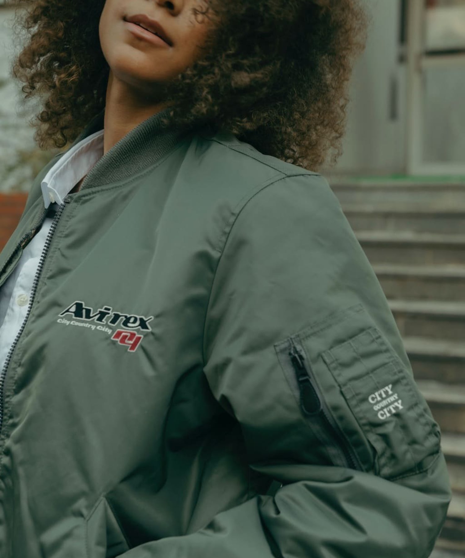 CITY COUNTRY CITY×AVIREX APPLIQUE LOGO MA-1 CITY COUNTRY CITY