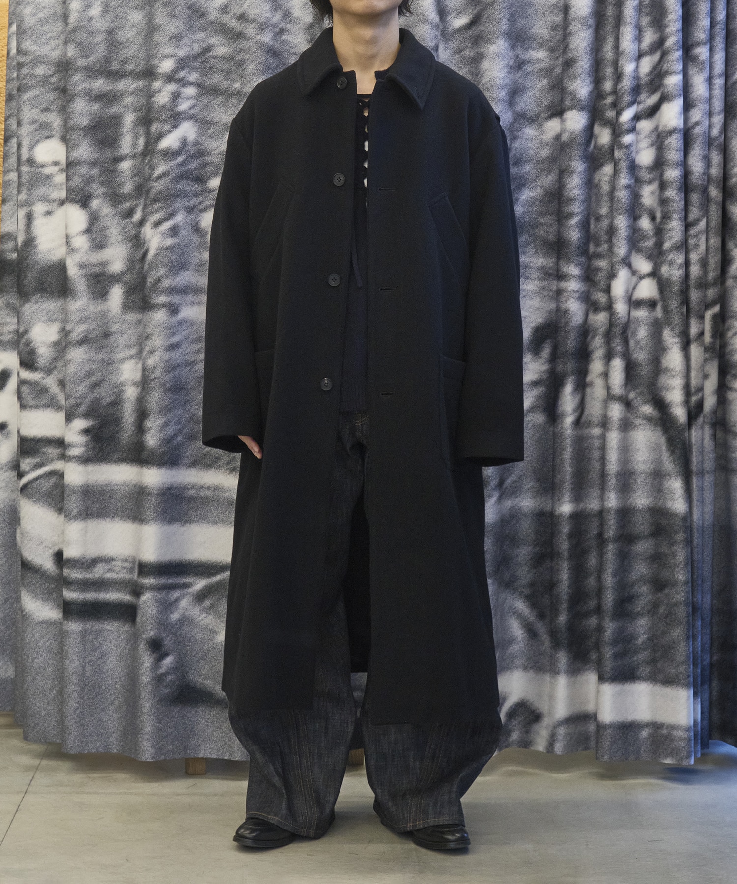 Bal Collar Wool Coat × CONZ MATSUFUJI