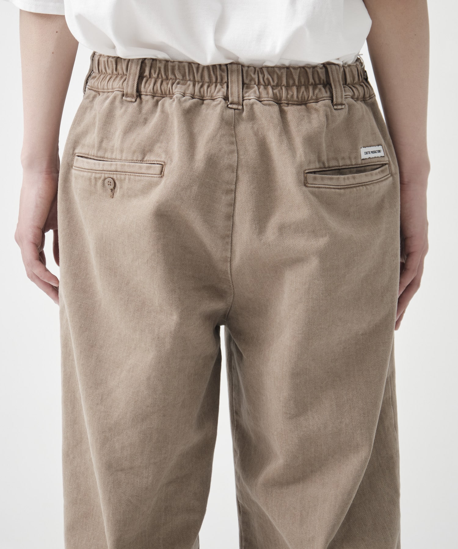 Color Denim Square Leg Easy Trousers 
