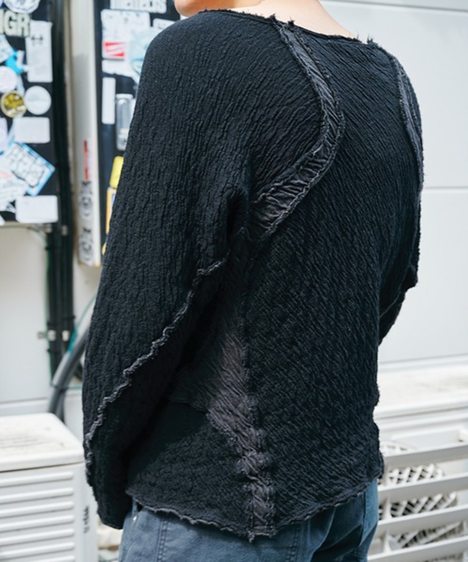 復刻別注 PANELED LONG SLEEVE T SHIRT NVRFRGT