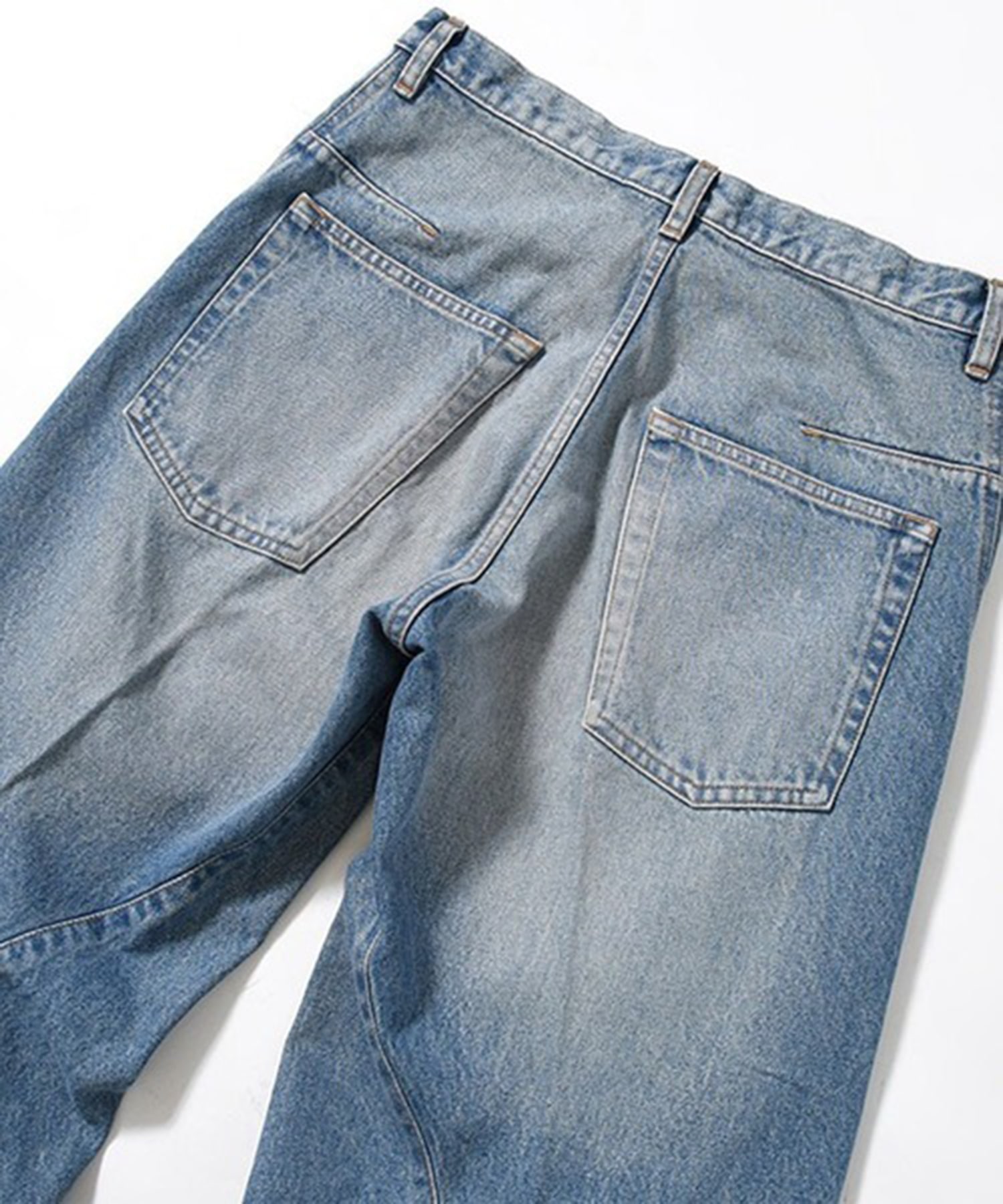 3D TWISTED WIDE LEG JEANS NVRFRGT