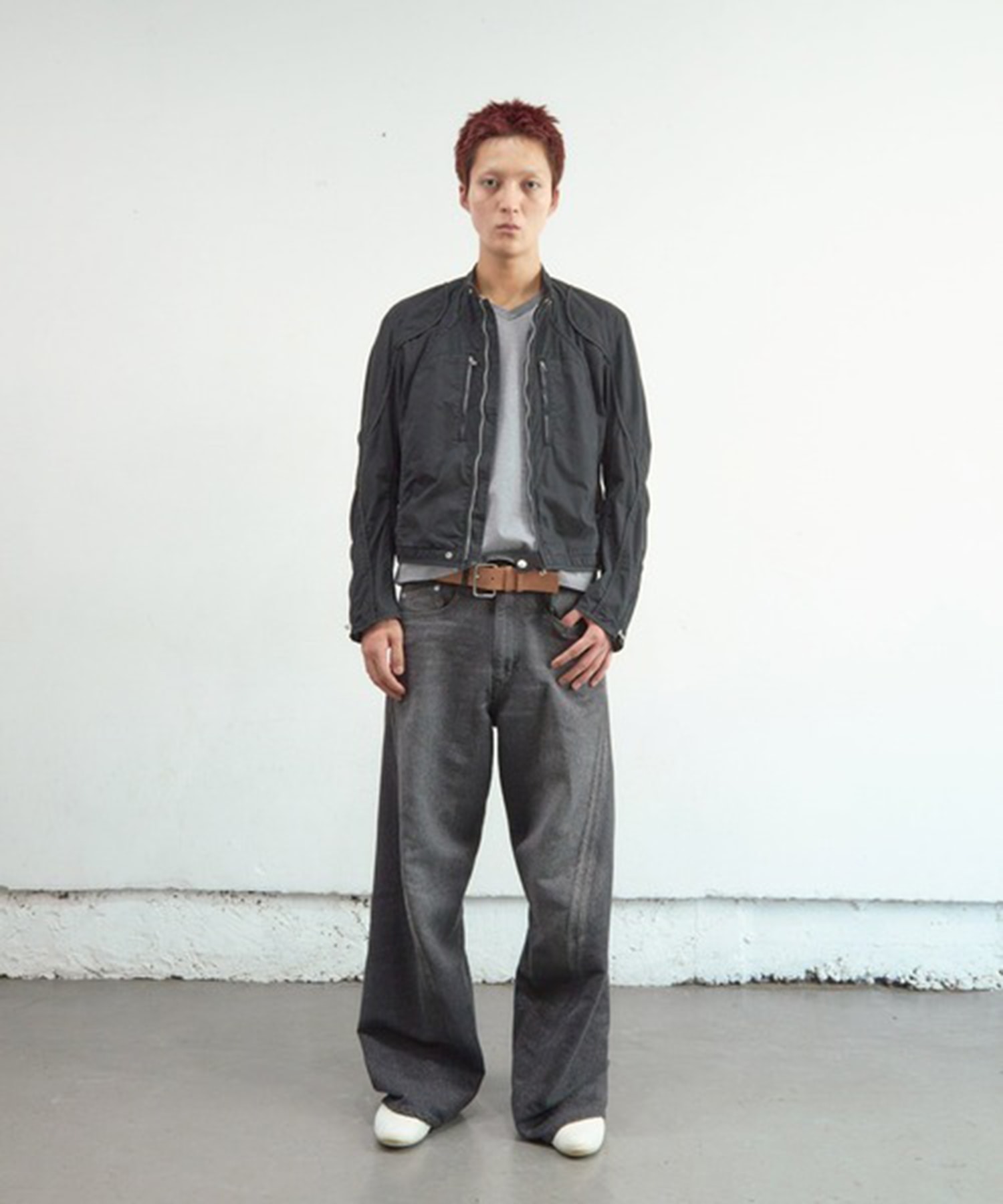 GLITTER TWILL 3D TWISTED WIDE LEG 5P PANTS NVRFRGT