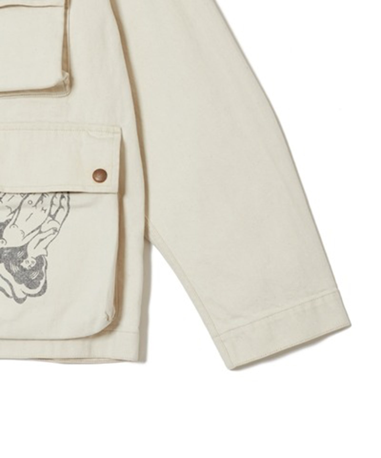 TATTOO FLASH PRINT POCKET DENIM JACKET SUGARHILL