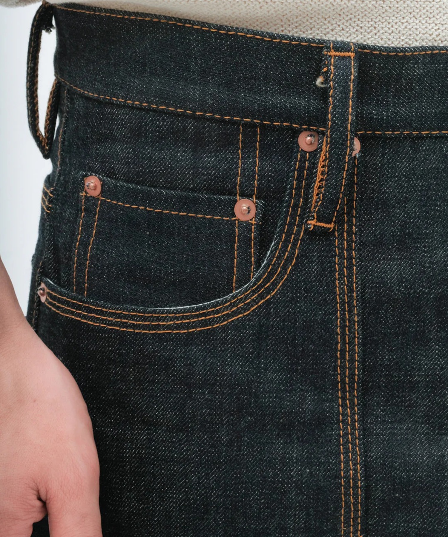 CLASSIC DOUBLE KNEE DENIM PANTS SUGARHILL