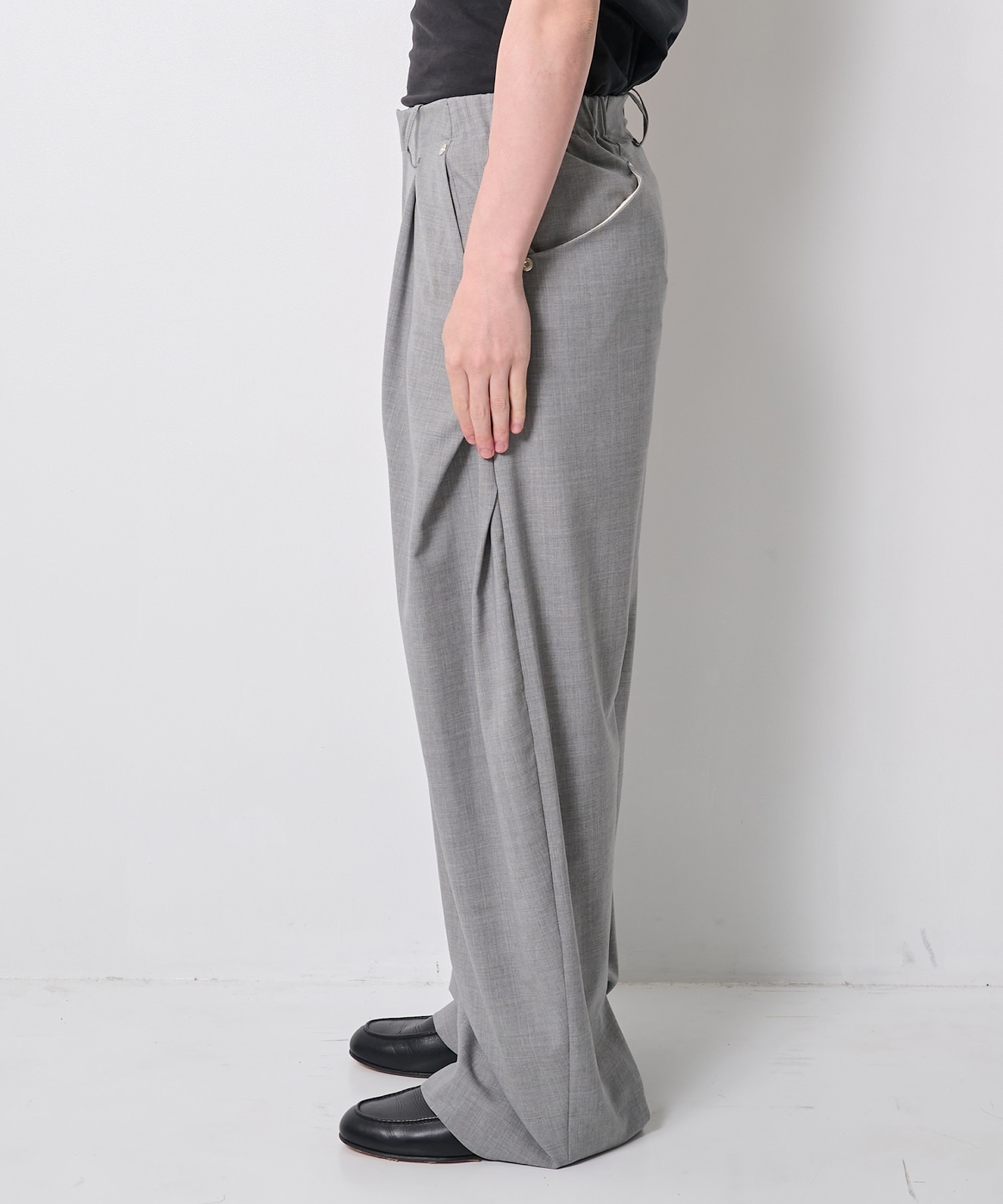 summer carve leg trousers super 110 CONZ