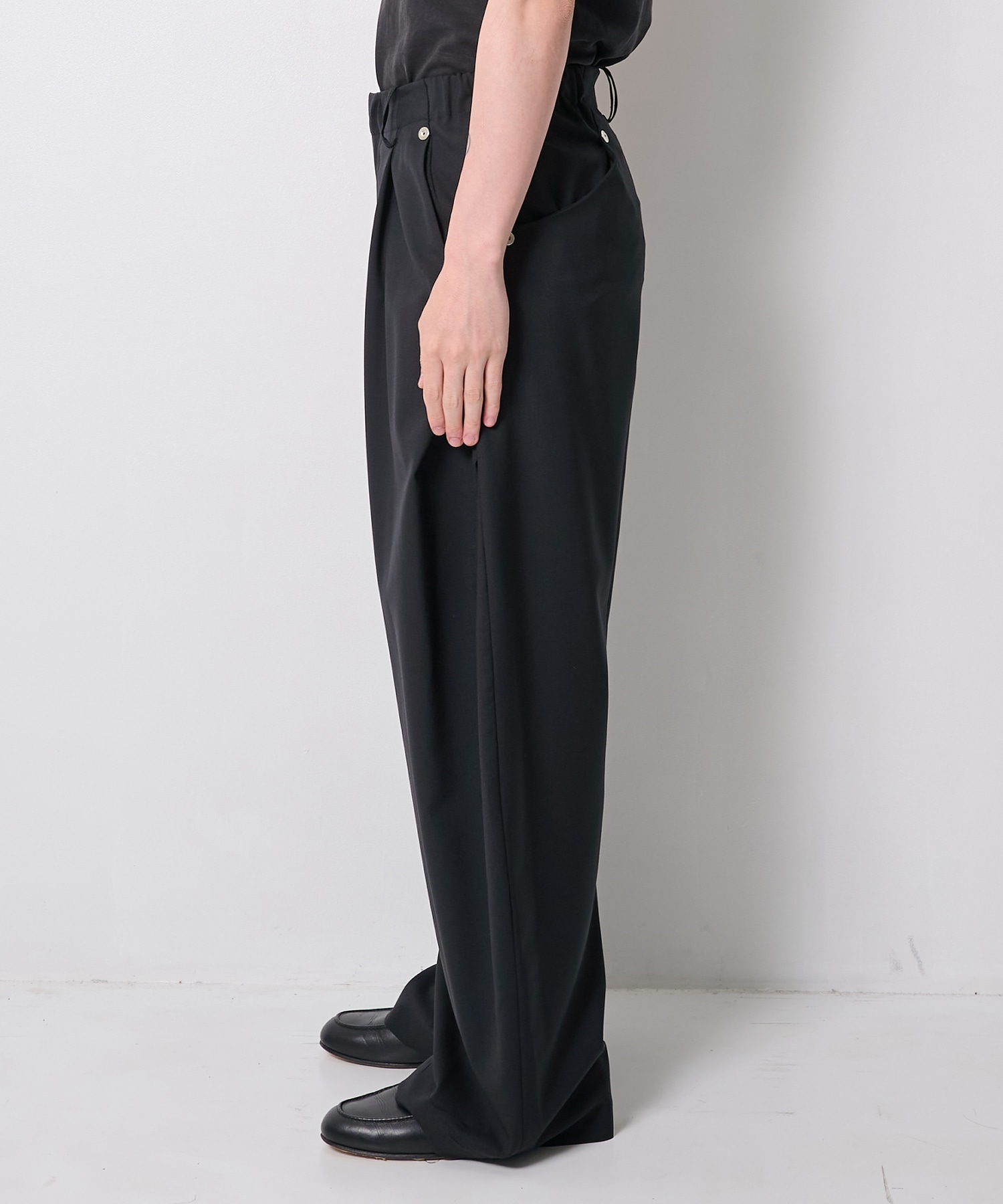 summer carve leg trousers super 110 CONZ