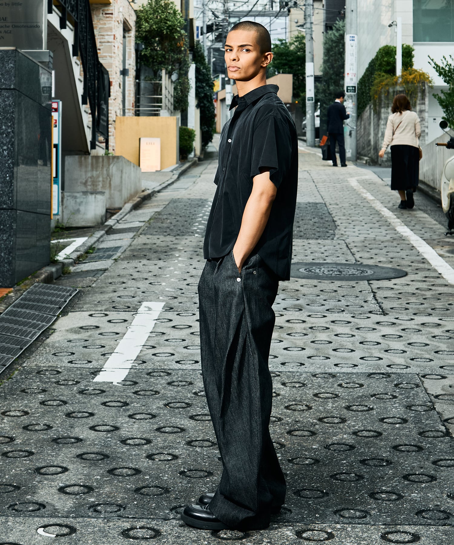 curve leg trousers pique denim 2.0 CONZ