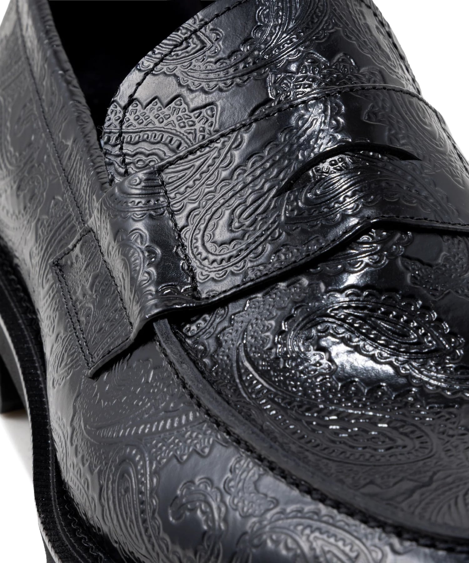 NEW CLASSIC COIN LOAFERS　BLACK PAISLEY The Kenford FINESHOES