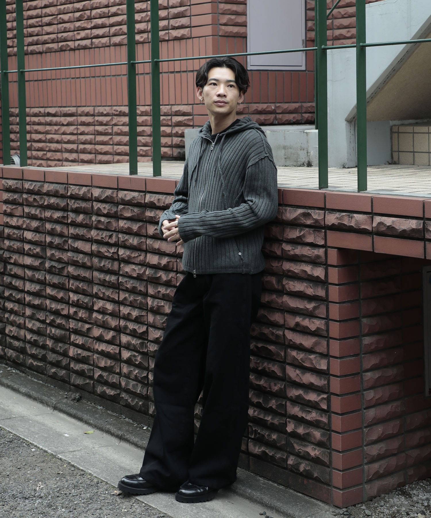 rib zip up parker CONZ