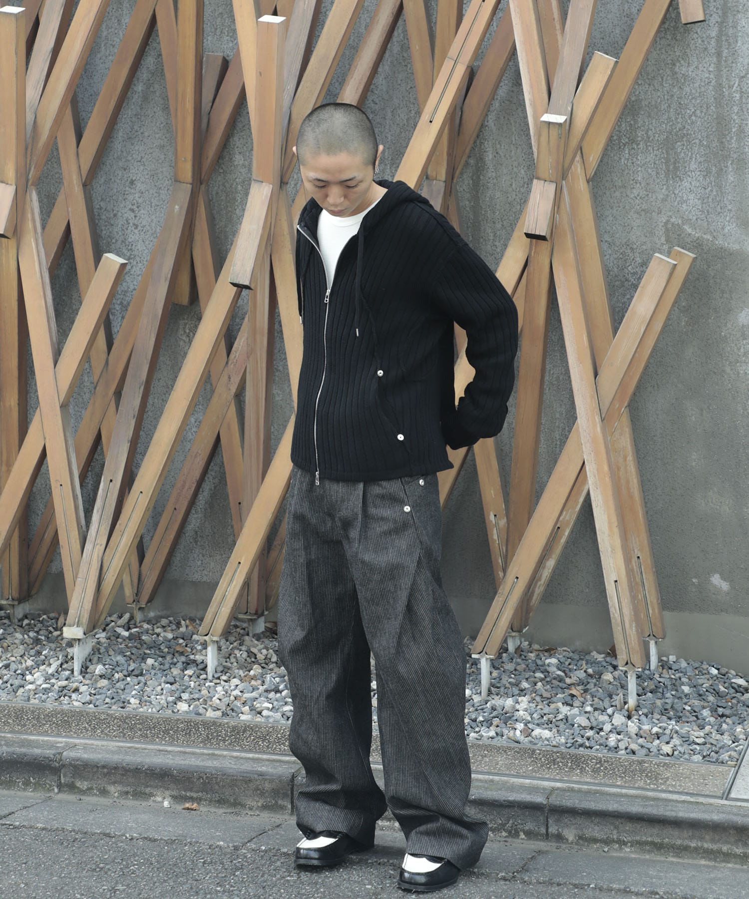 rib zip up parker CONZ