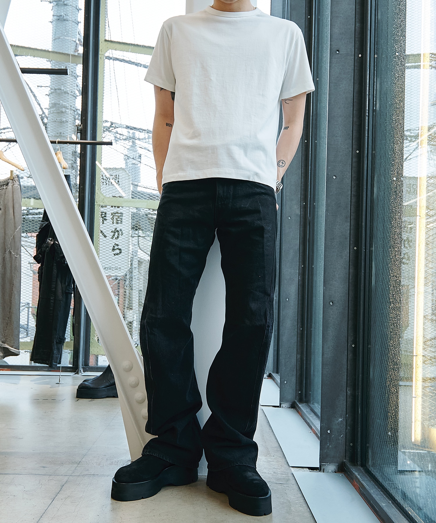 別注 COATING FADE TWIST JEANS NVRFRGT