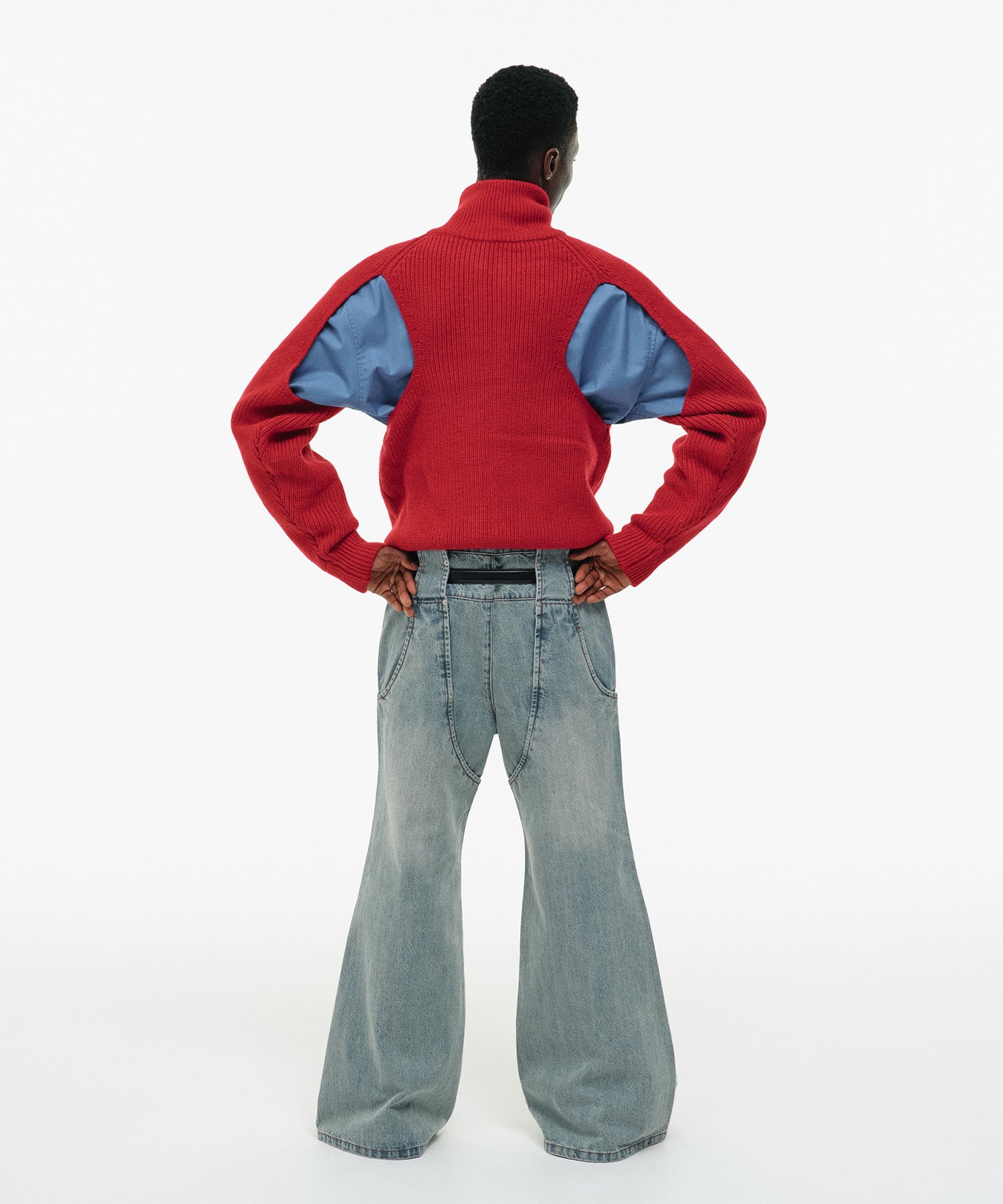 LAYERED WAIST FLARE DENIM GOAT ESSENCE