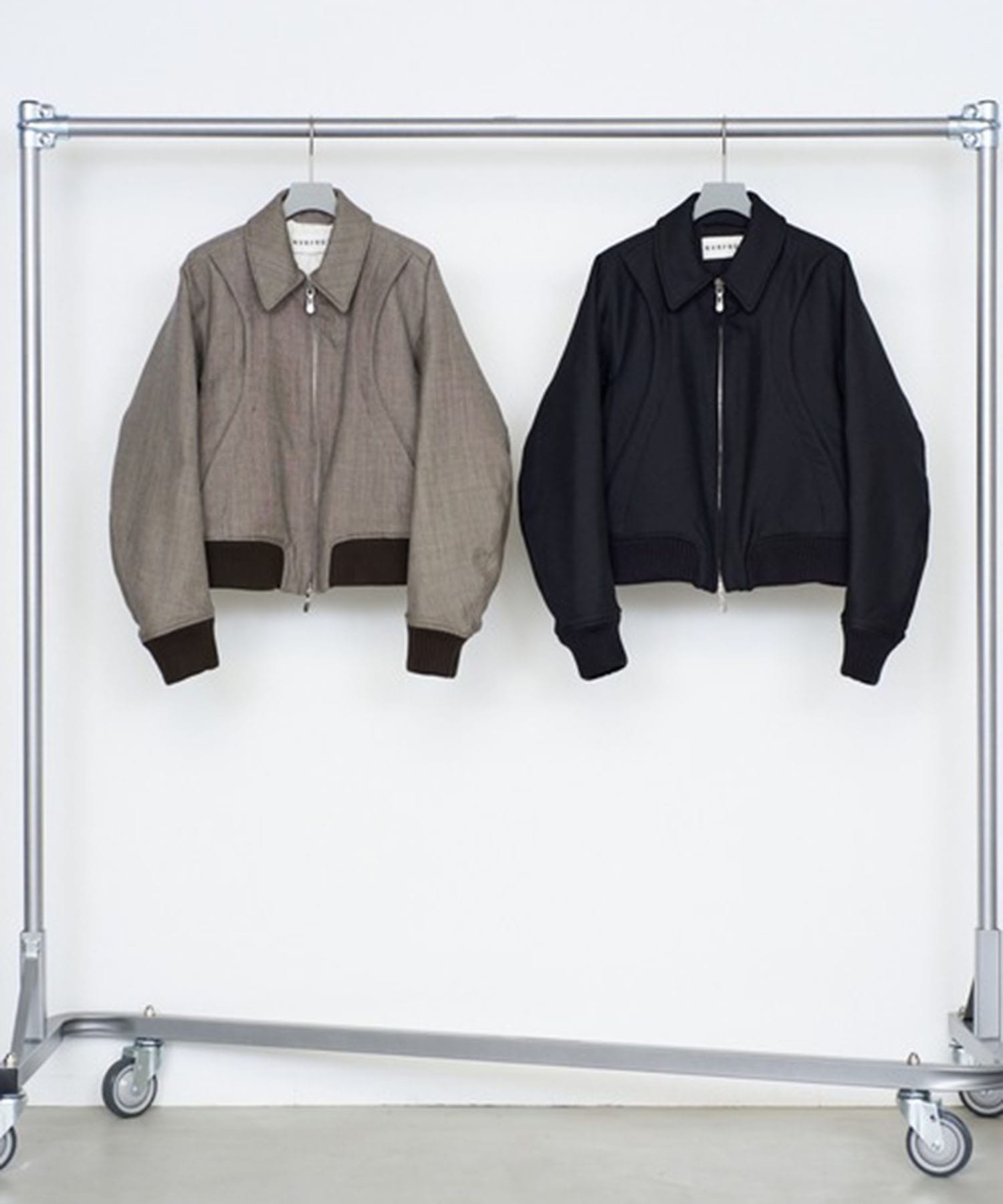 ZIP UP PADDED SHORT BOMBER JACKET NVRFRGT
