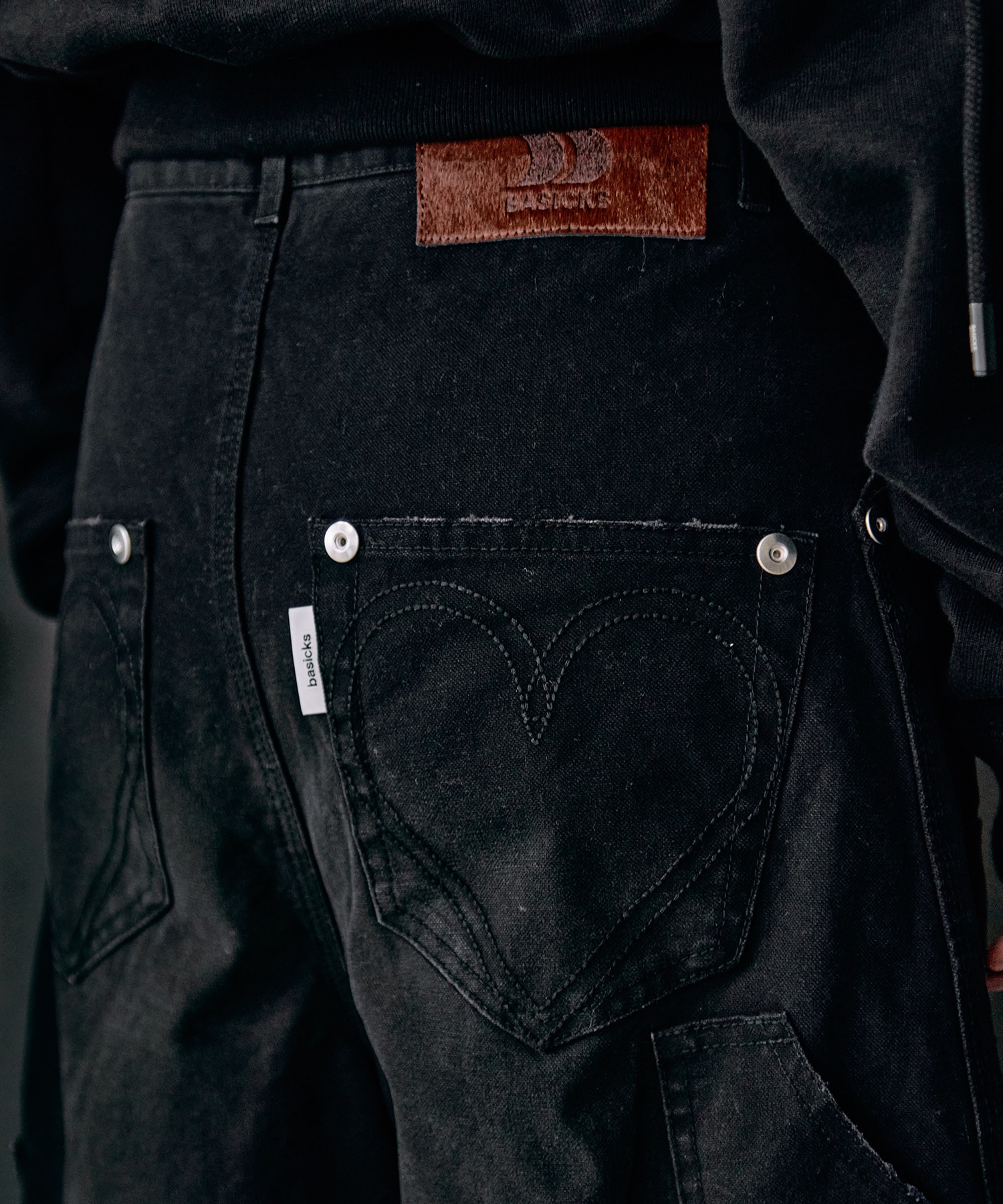 BASICKS×DUCK DOUBLE KNEE CURVED LEG PANTS BASICKS