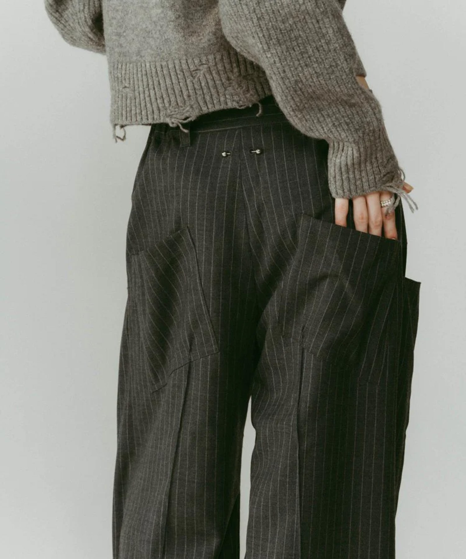 pierced drape pants(unisex) Knuth Marf