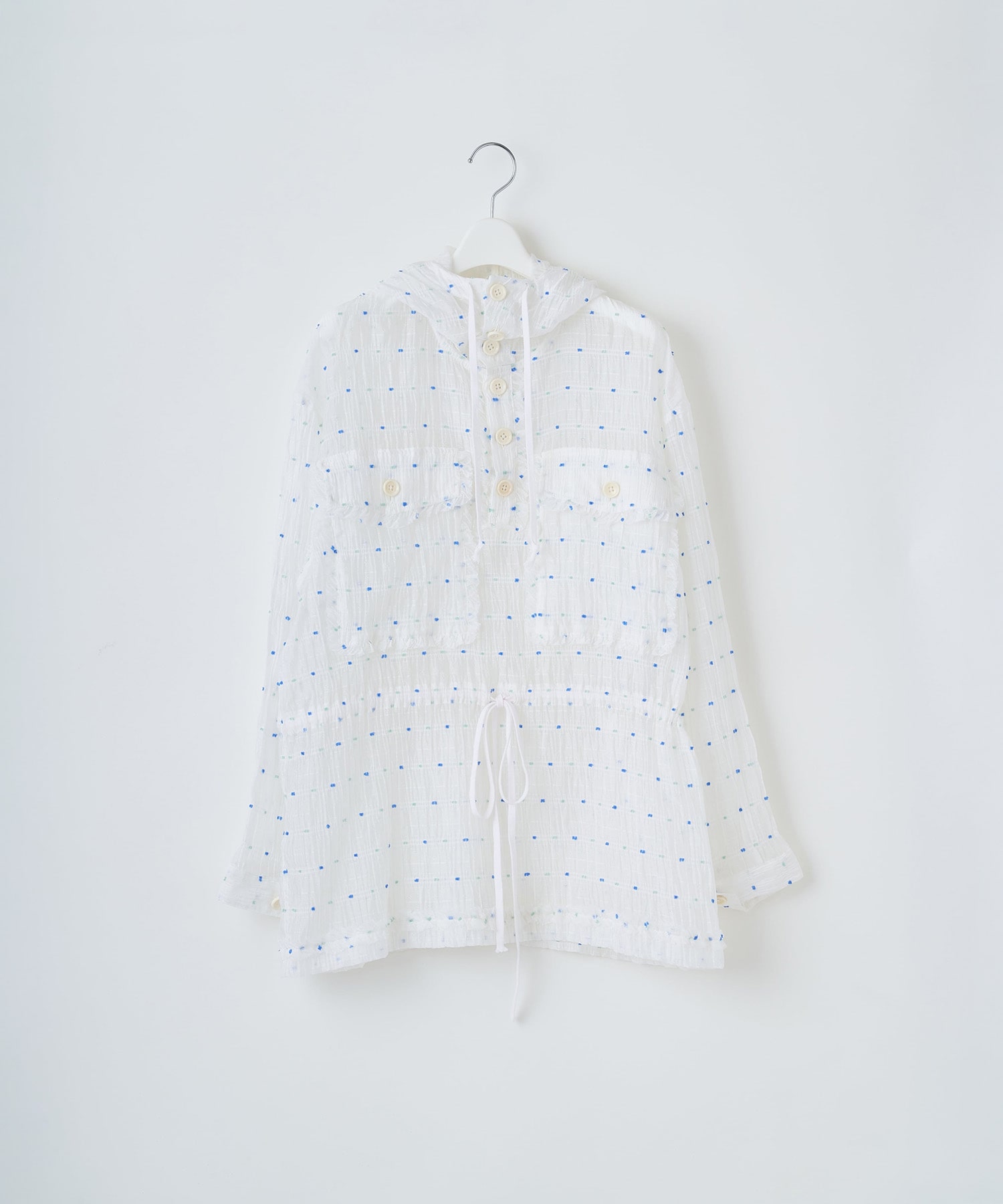 Original jacquard anorak hoodie naokitomizuka