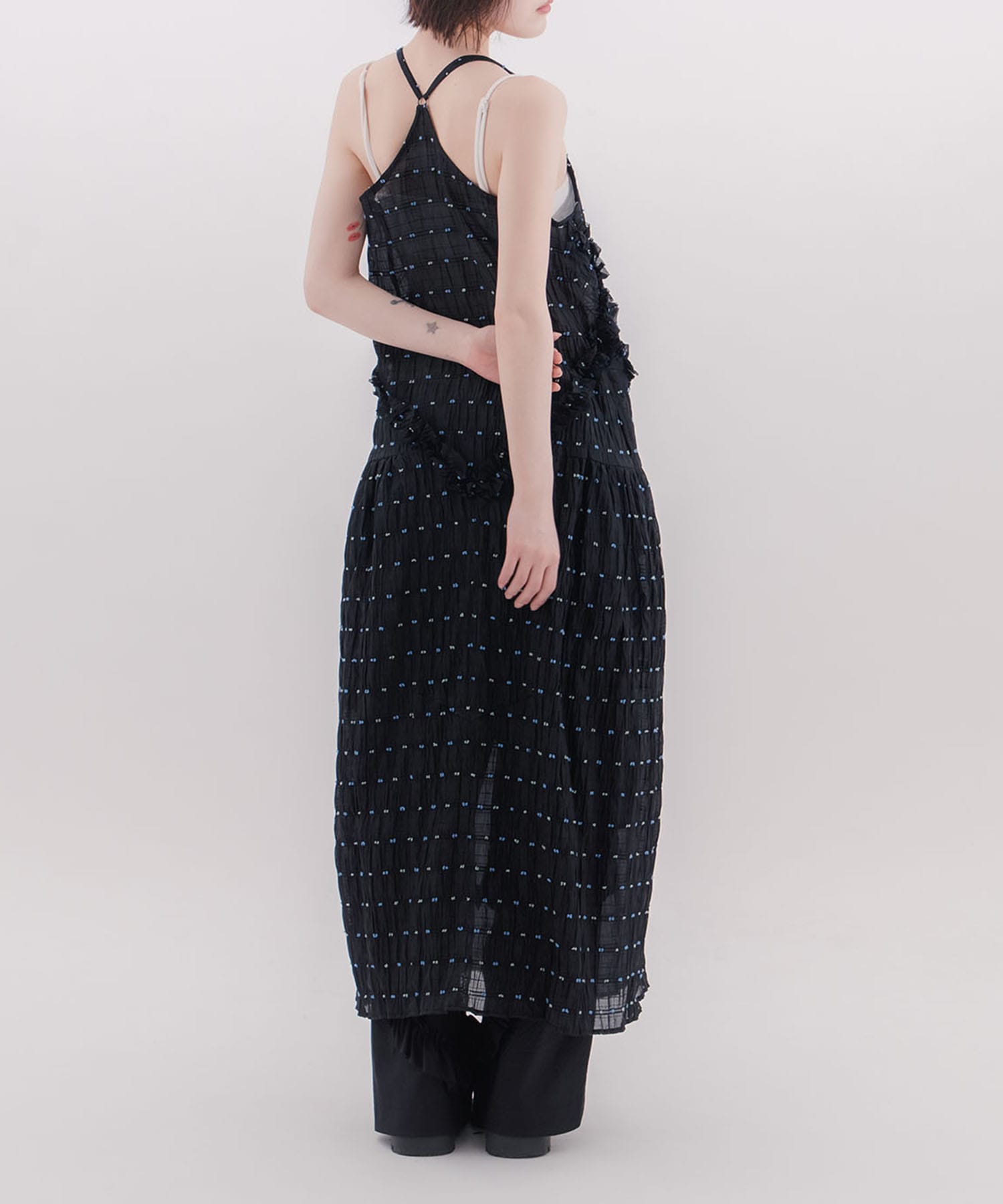 Original jacquard camisole dress naokitomizuka