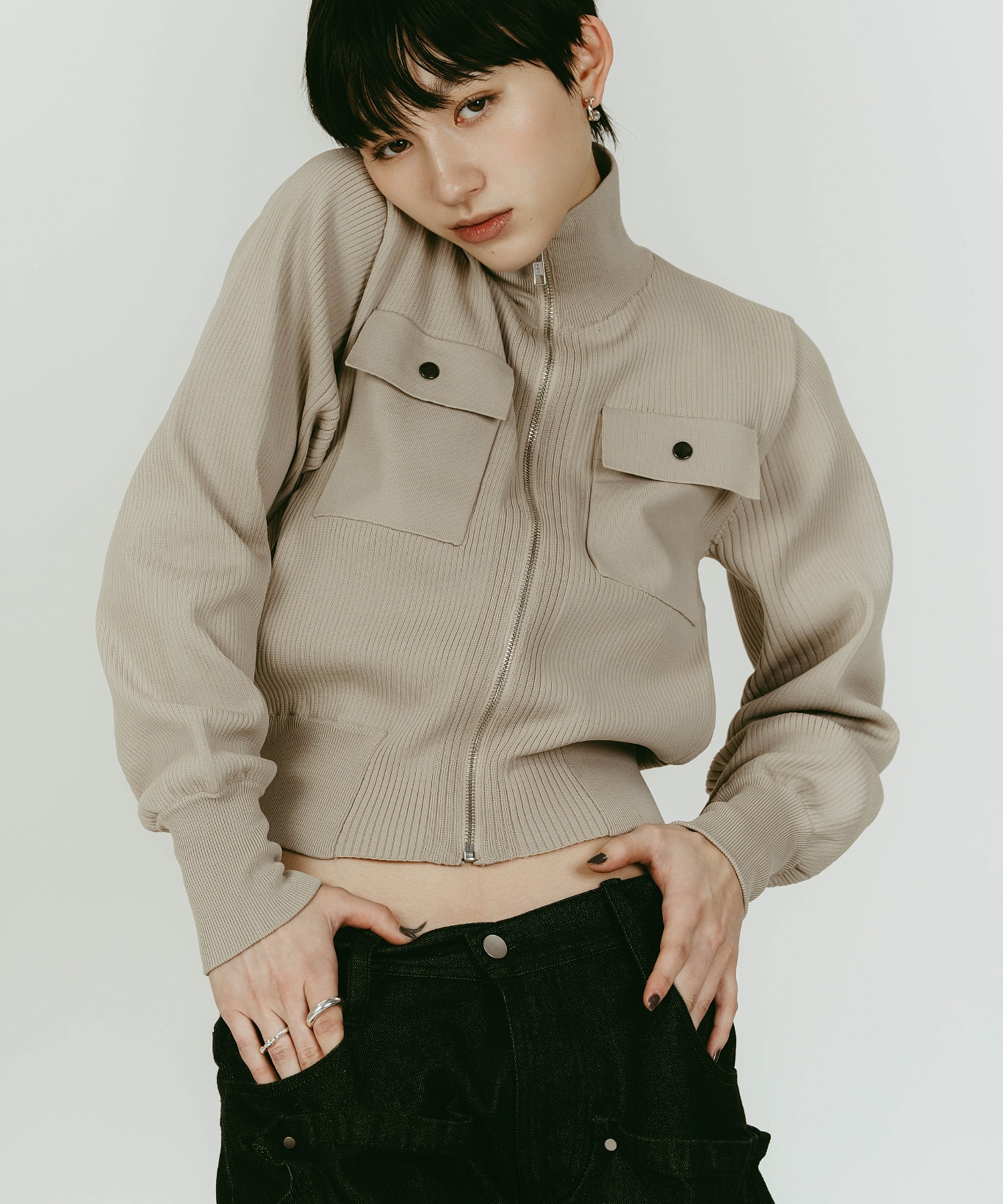 pocket zip up knit Knuth Marf
