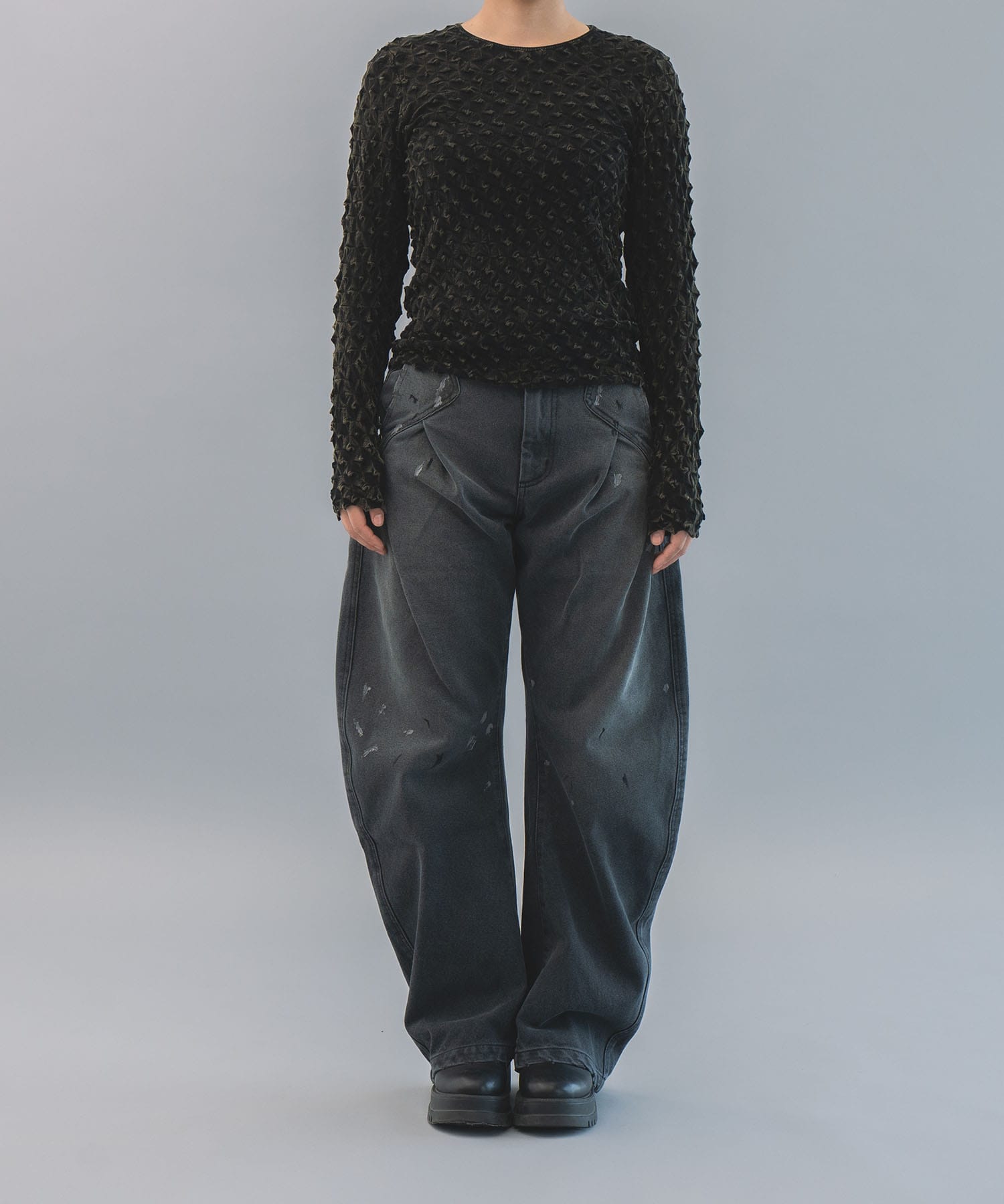 ice cotton tops stone wash OPEN SESAME CLUB