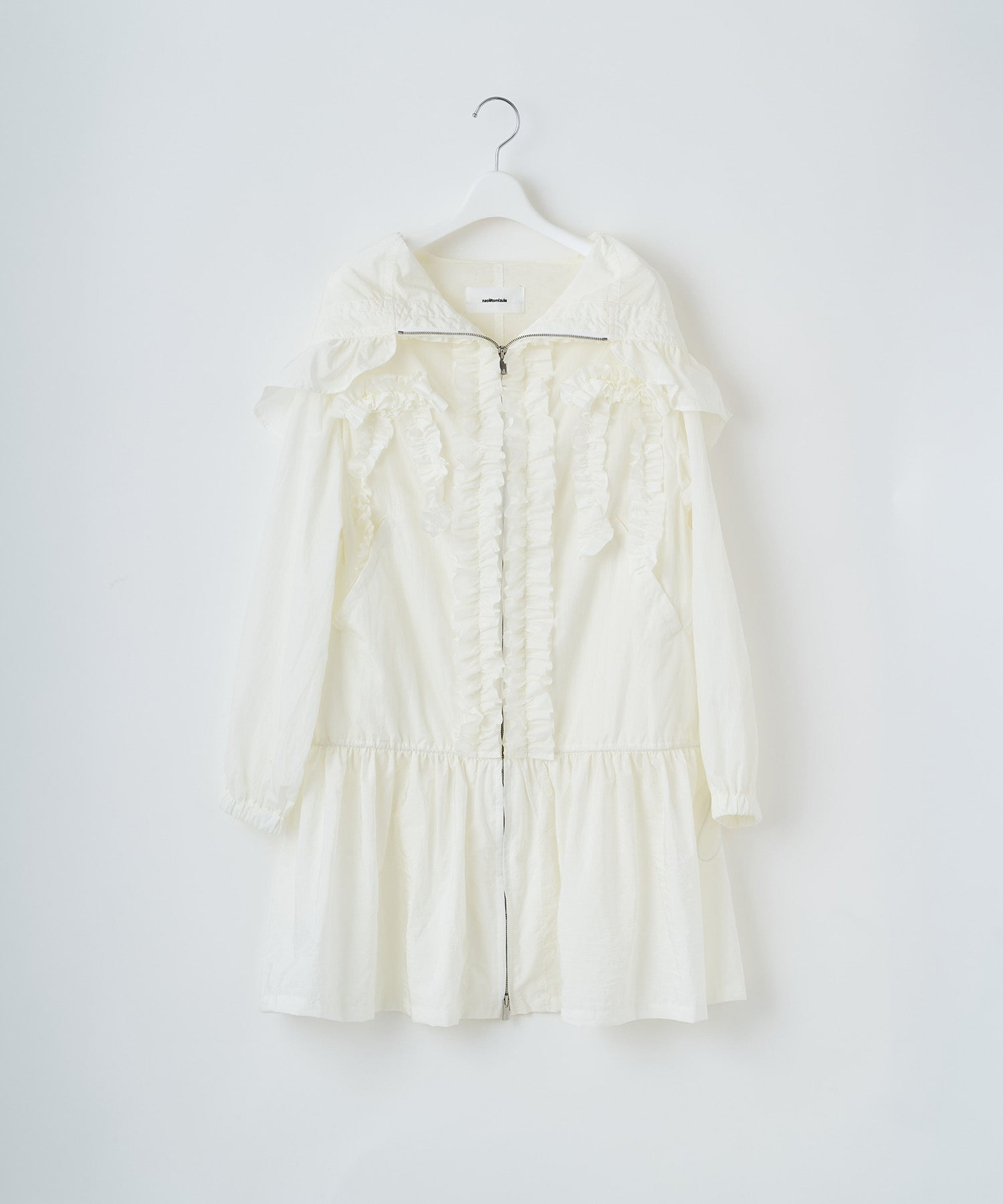 Nylon frilled mountain parka naokitomizuka