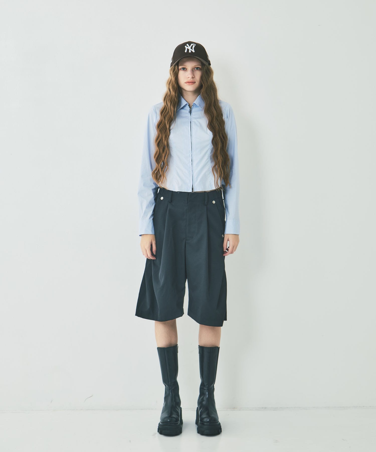 fitted zip up shirt CONZ