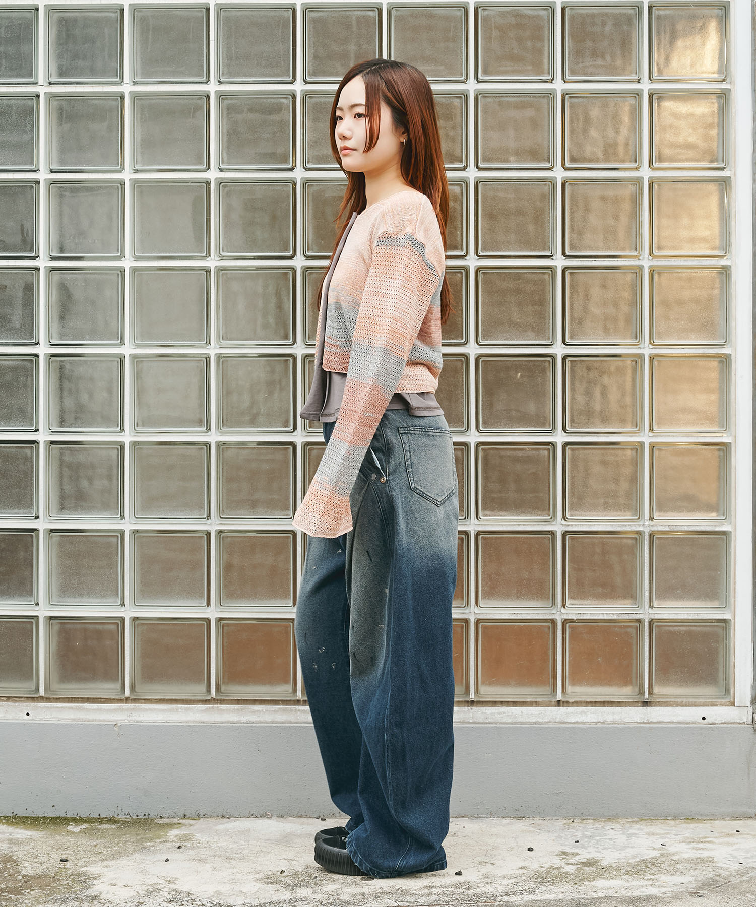 Double T-Layered Knit Cardigan PERVERZE