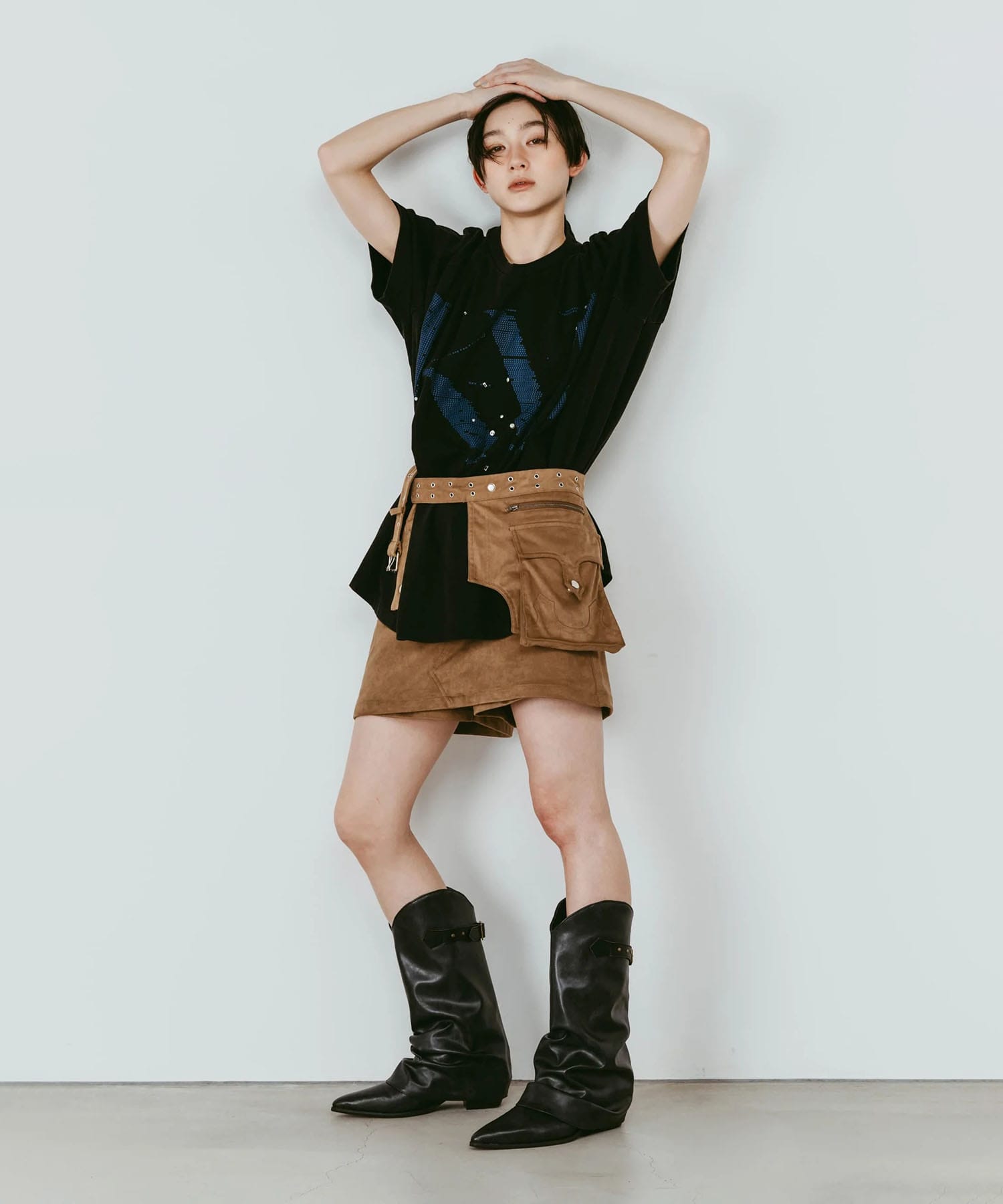 tuck detail oversized tee(unisex) Knuth Marf