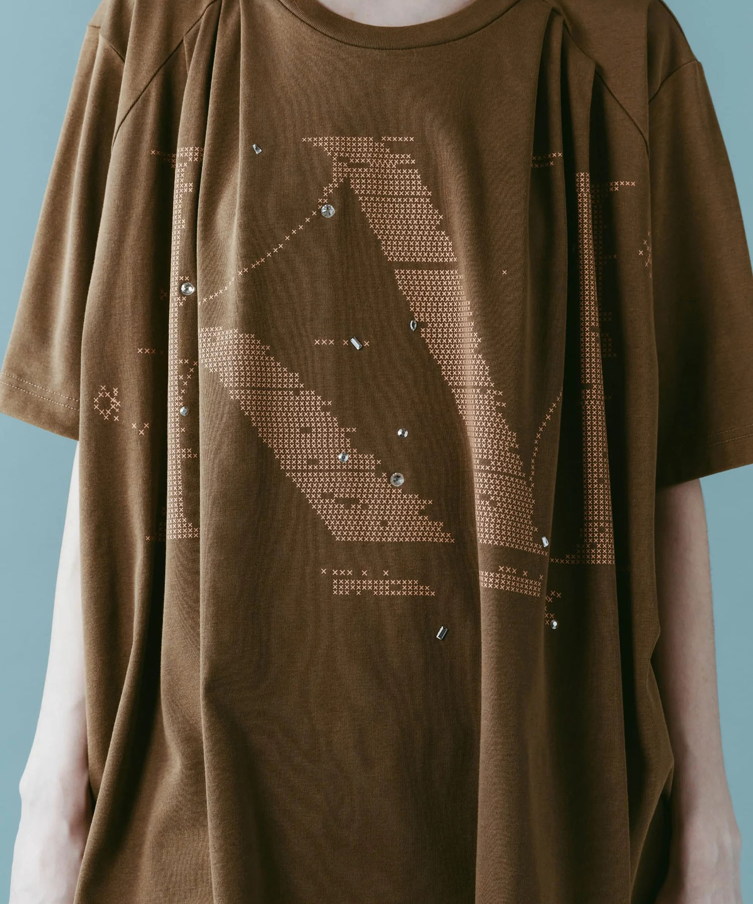 tuck detail oversized tee(unisex) Knuth Marf