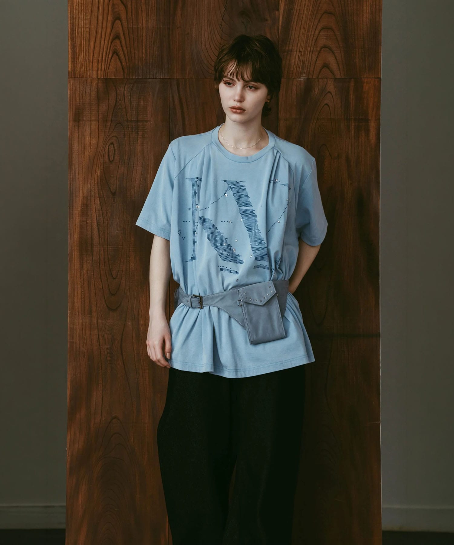 tuck detail oversized tee(unisex) Knuth Marf