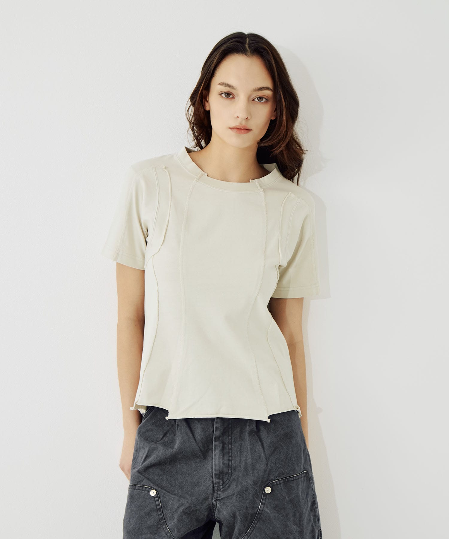 cut out slim T-shirt CONZ