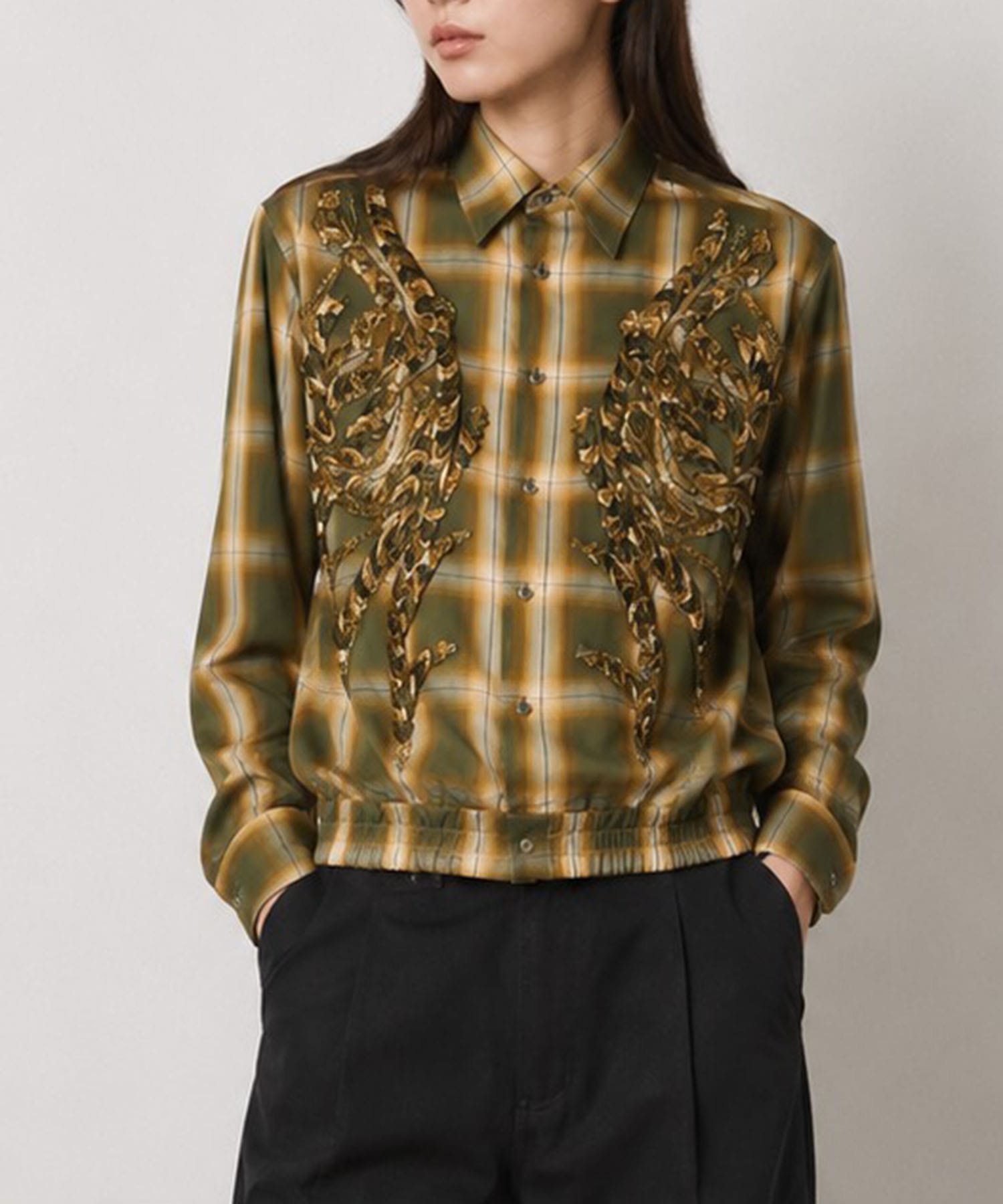 EMBROIDERED BLOUSON SHIRT TAAKK