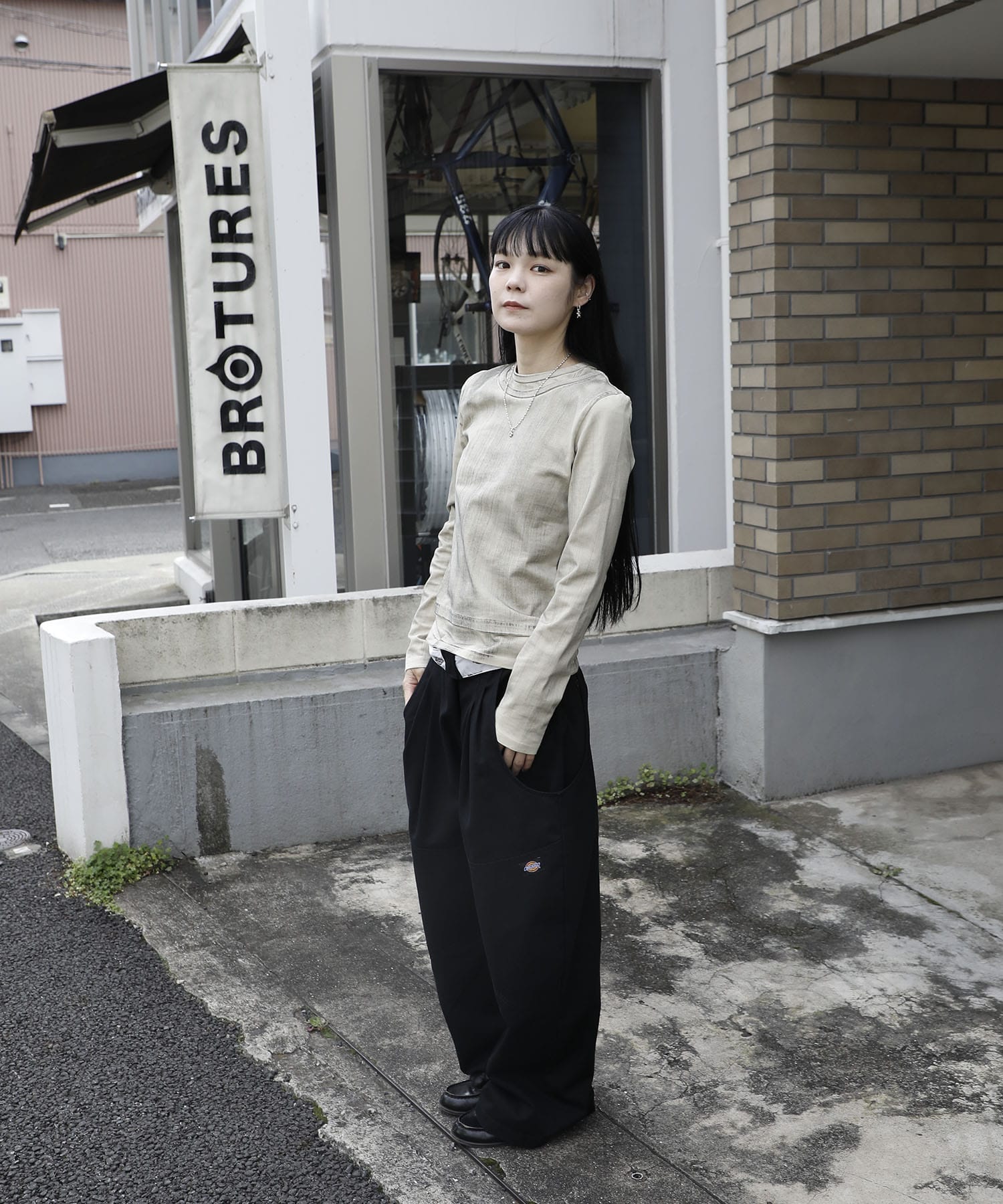 hand paint layered long sleeve tee CONZ
