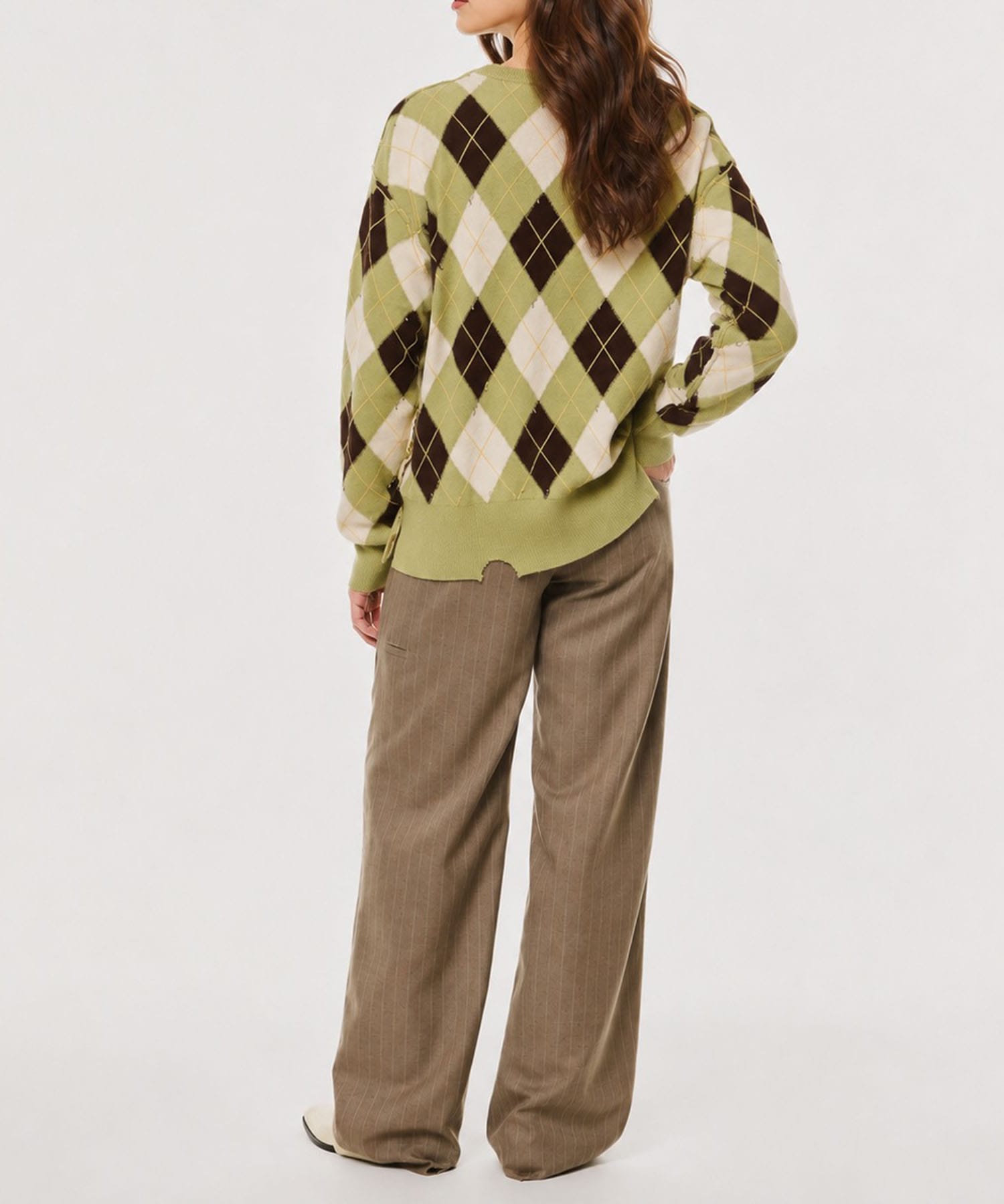 DIAMOND SCRAPED CARDIGAN MASU